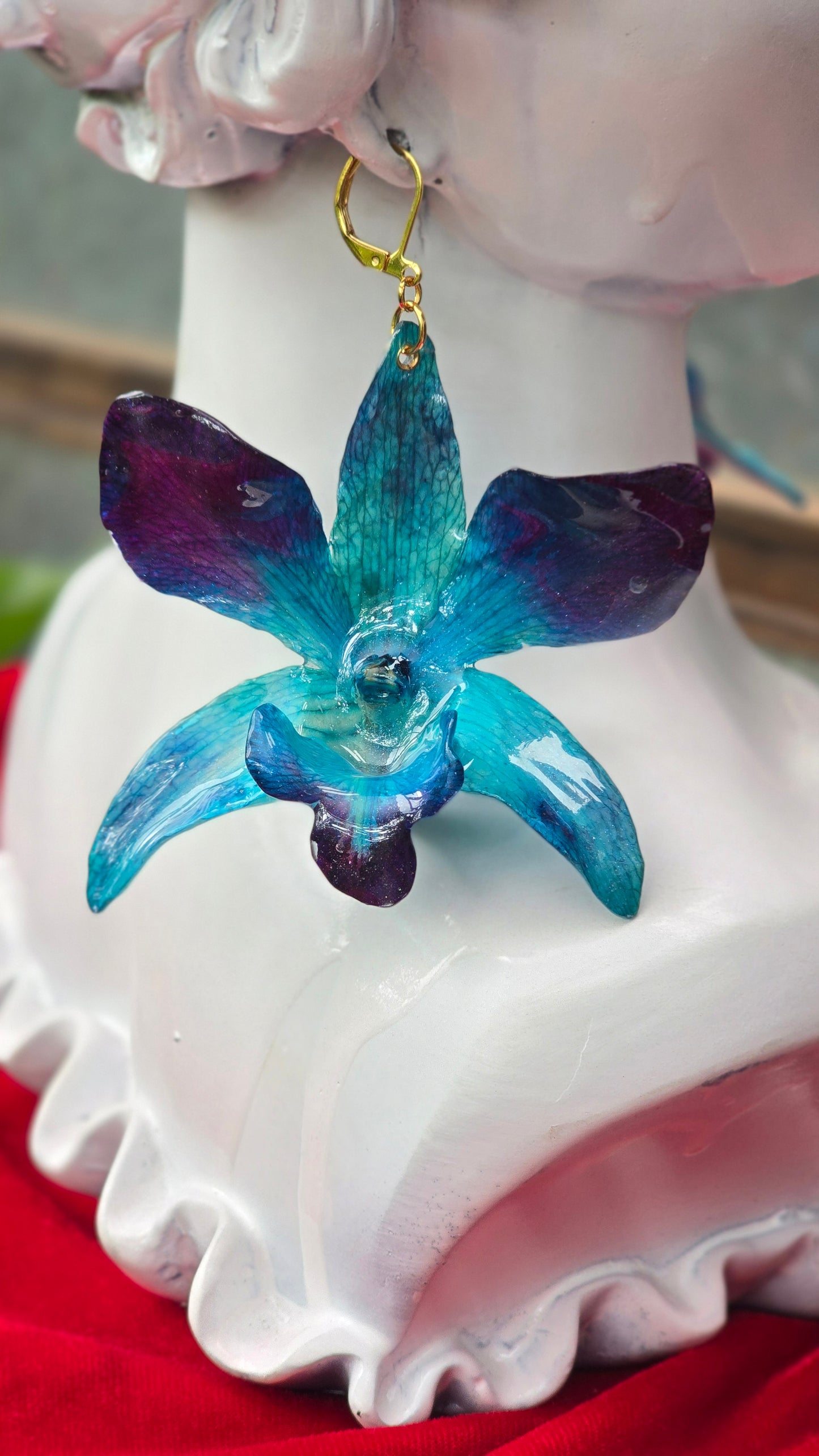 Aretes de orquídeas Dendrobium - D1