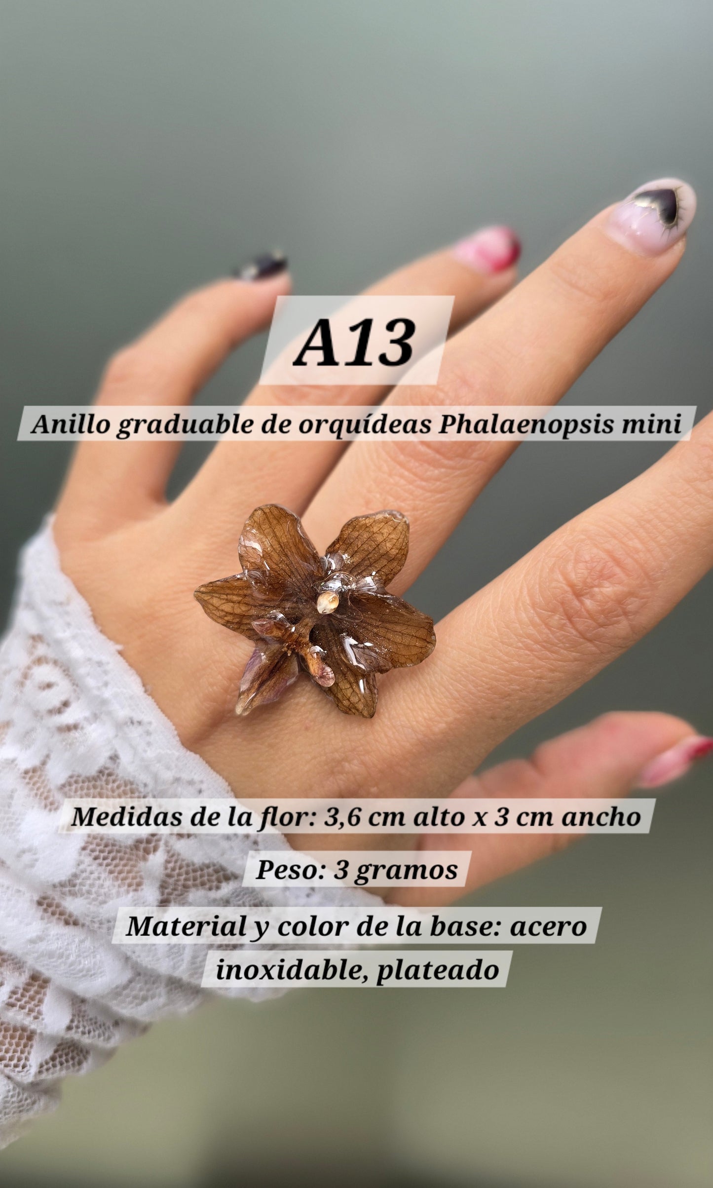 Anillos con orquídeas