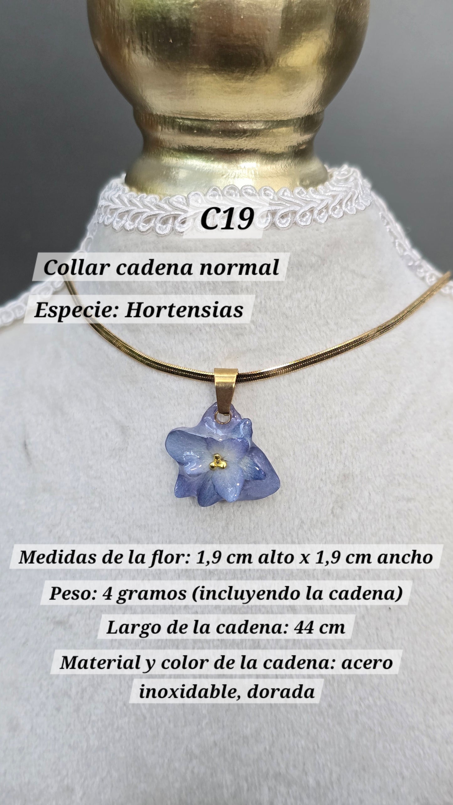 Collares con Hortensias