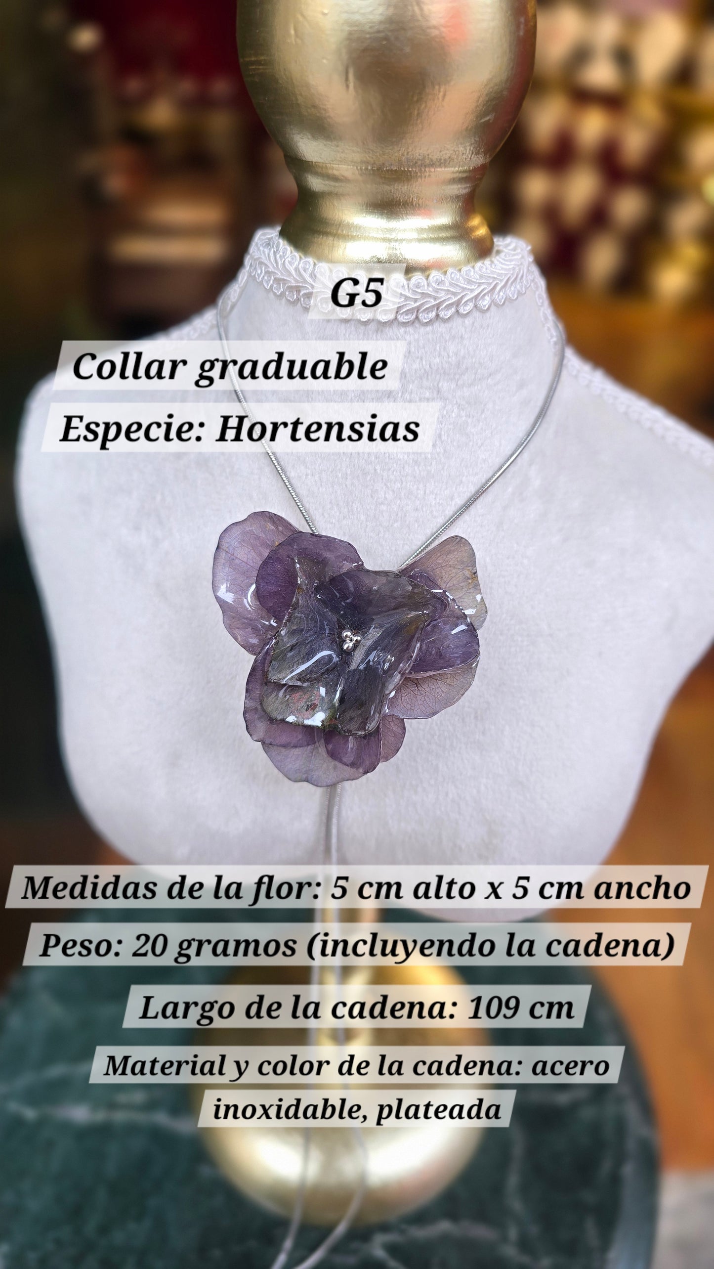 Collares con Hortensias