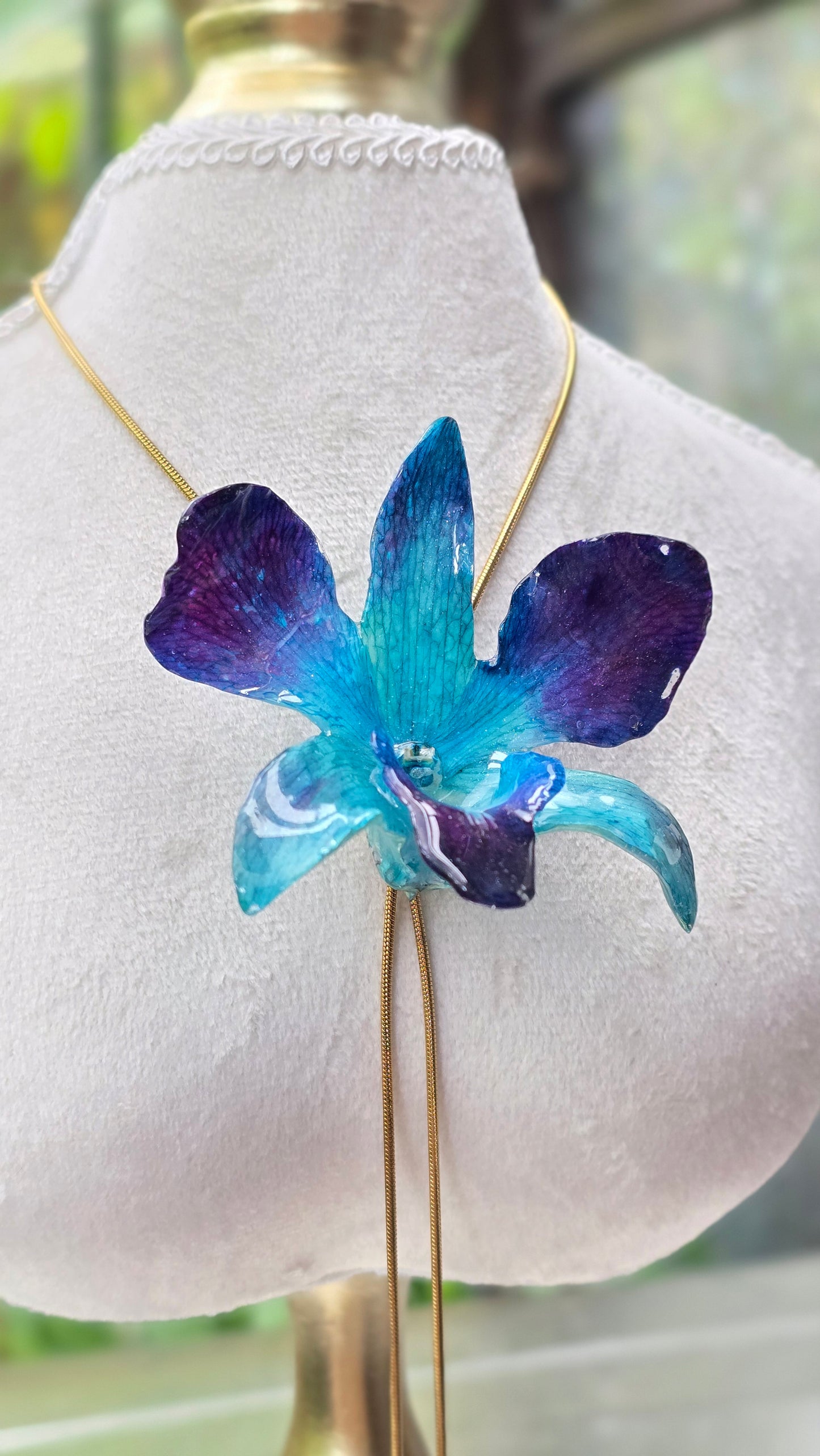 Collar Aveline de orquídea Dendrobium - D6