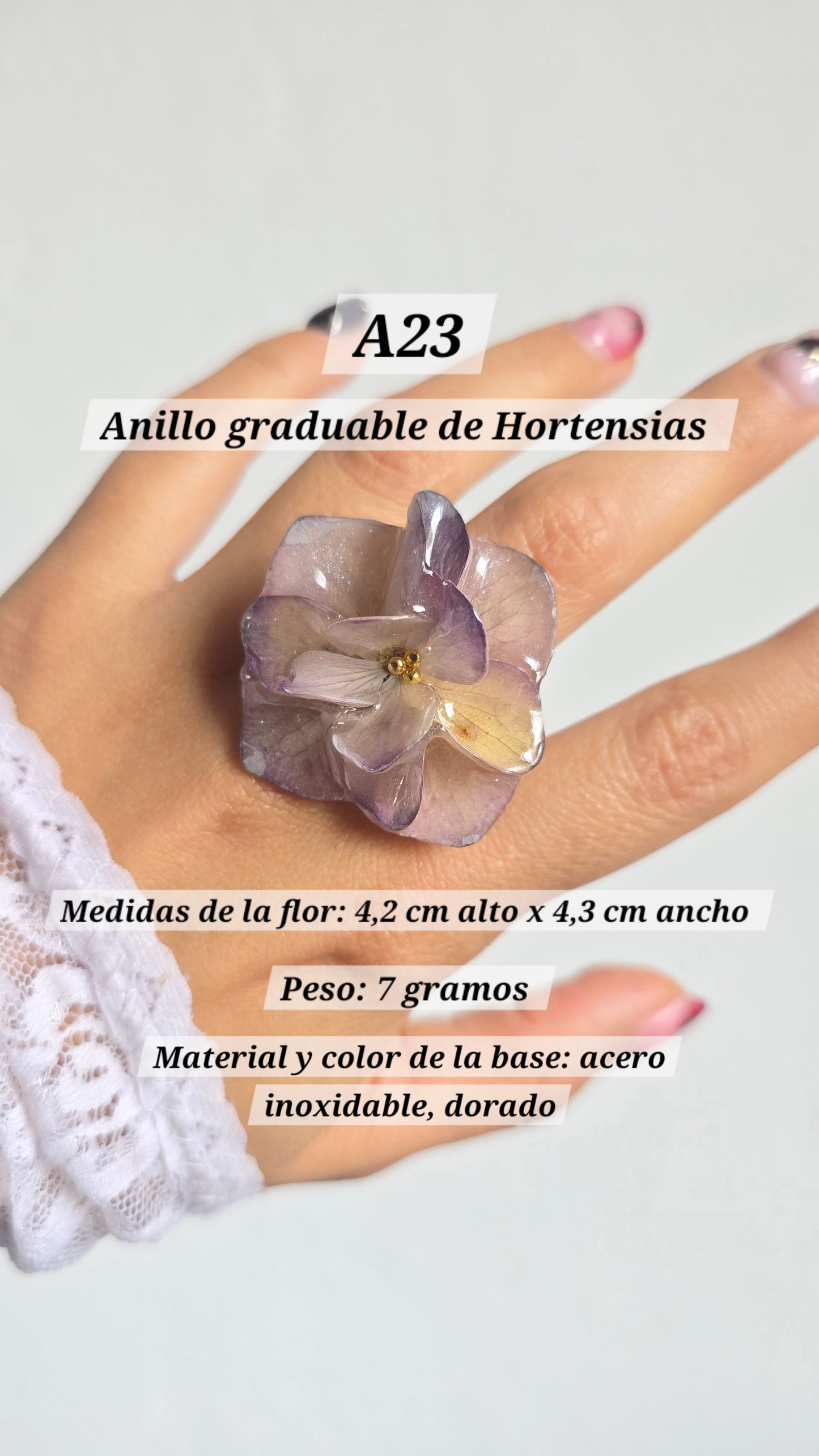 Anillos con Hortensias