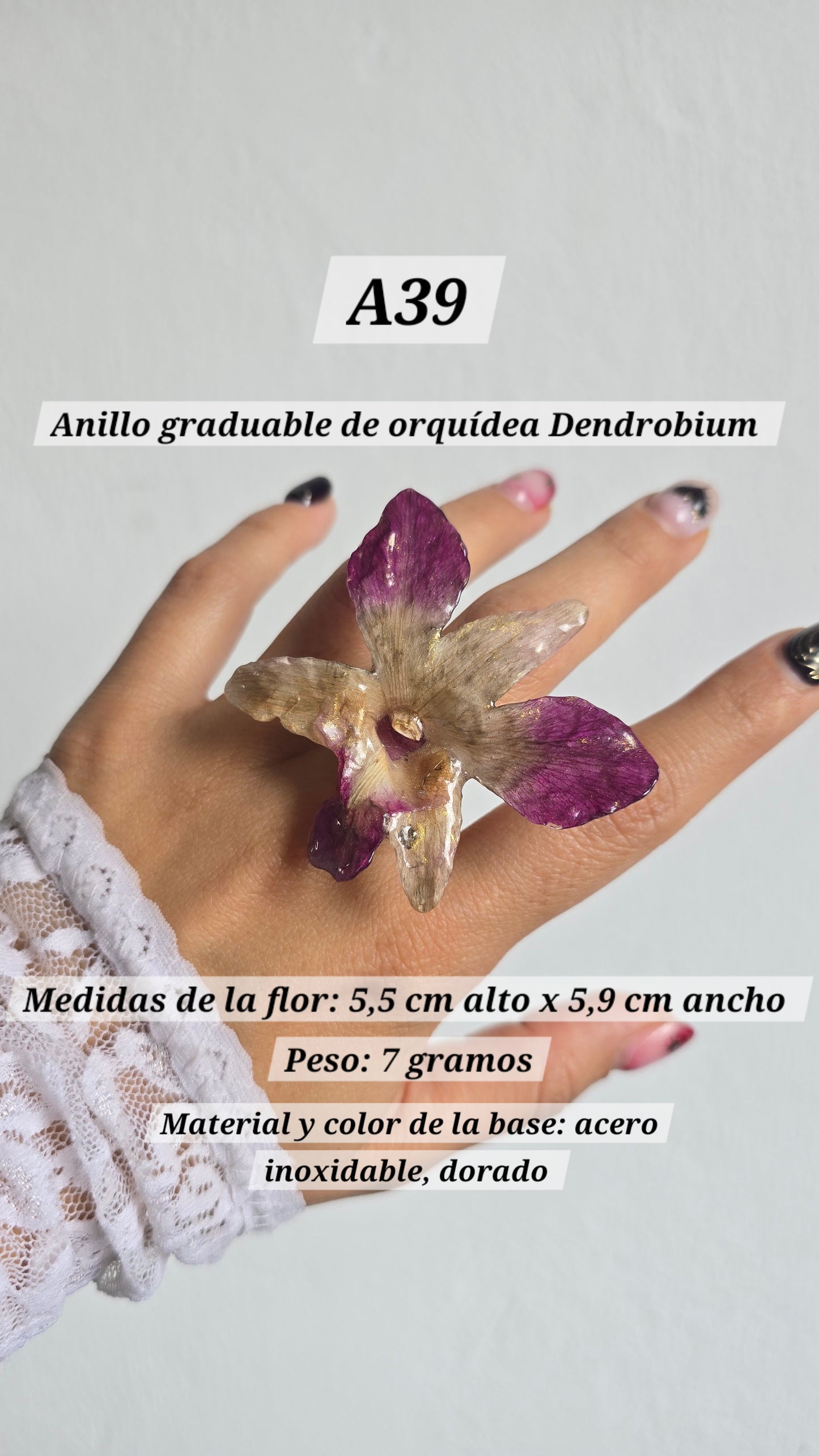Anillos con orquídeas