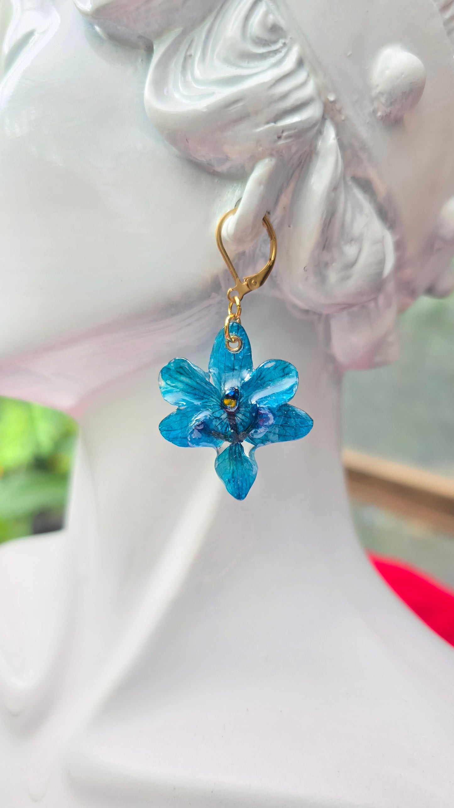 Aretes de orquídea mini Phalaenopsis - D5