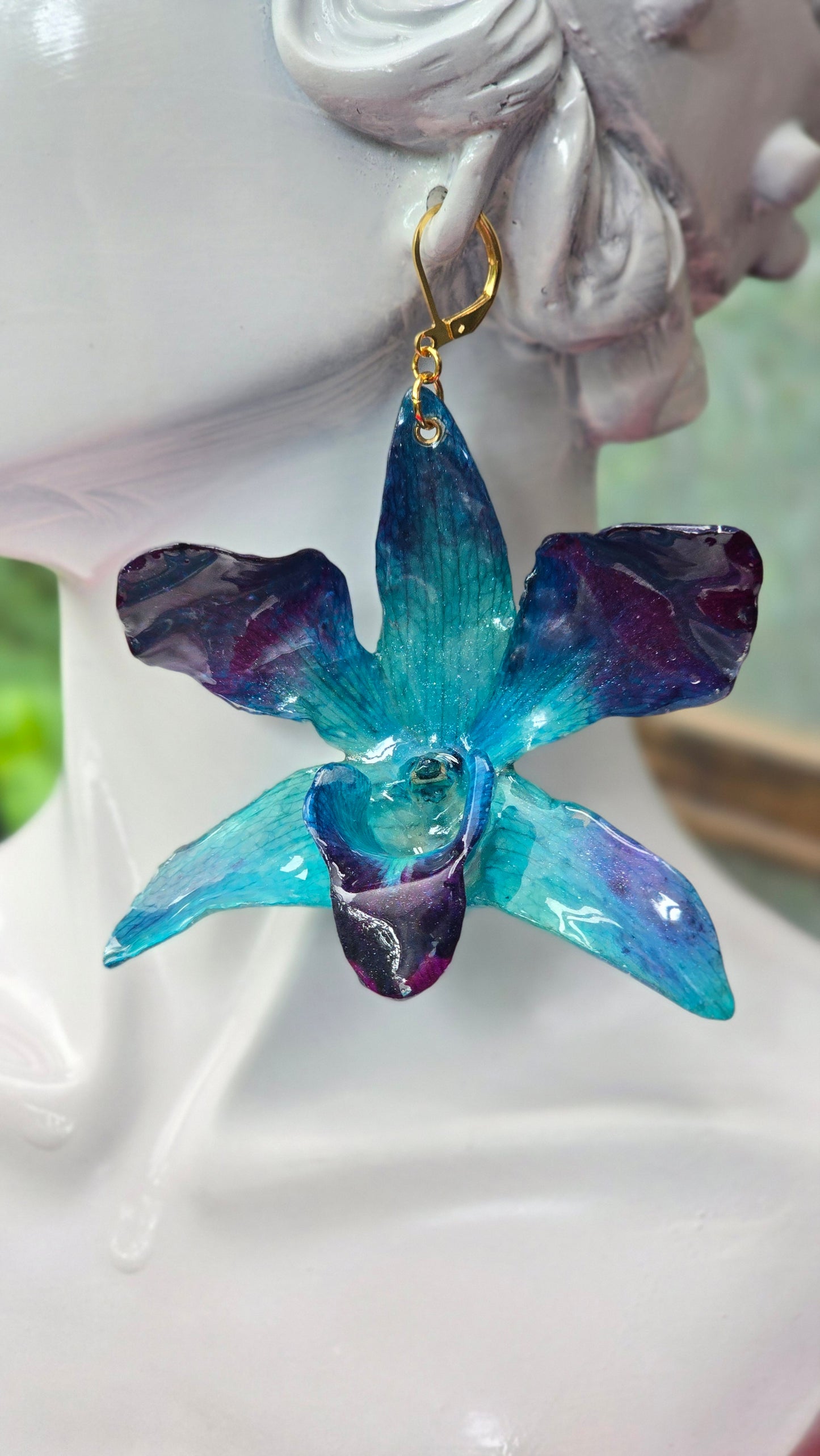 Aretes de orquídeas Dendrobium - D1