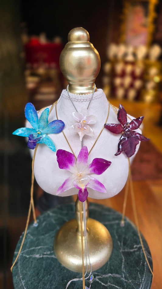 Collares con orquídeas