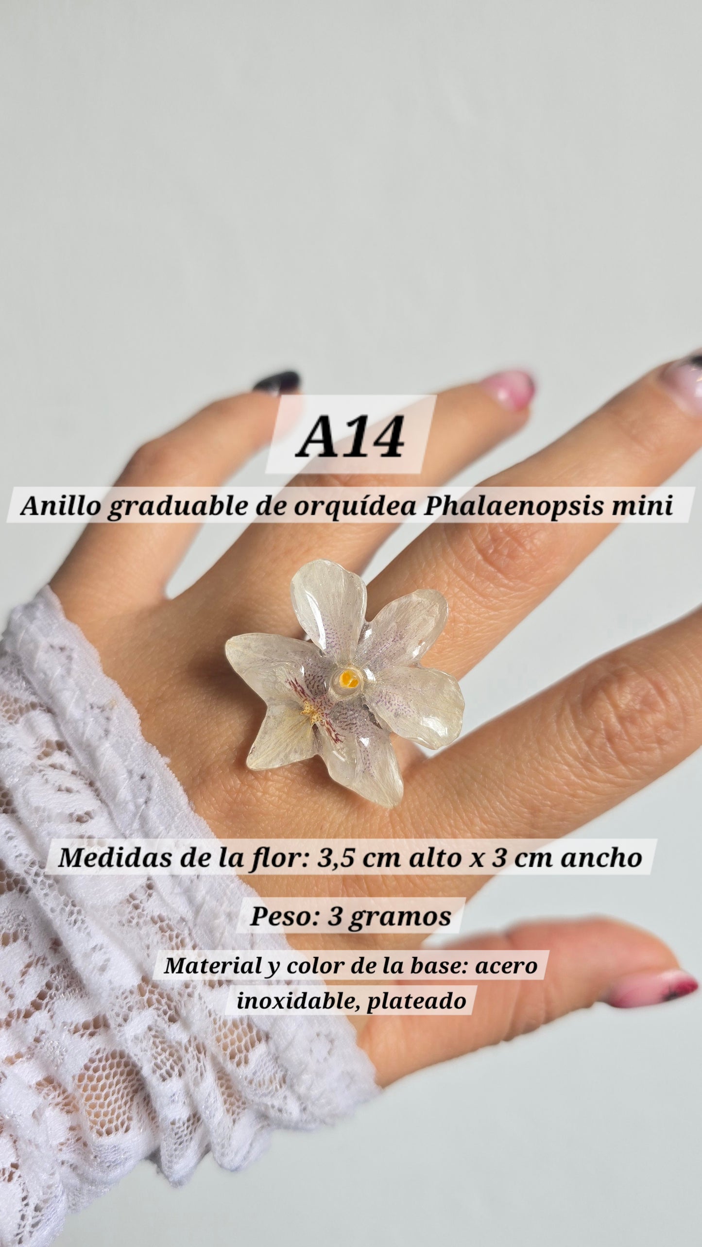Anillos con orquídeas