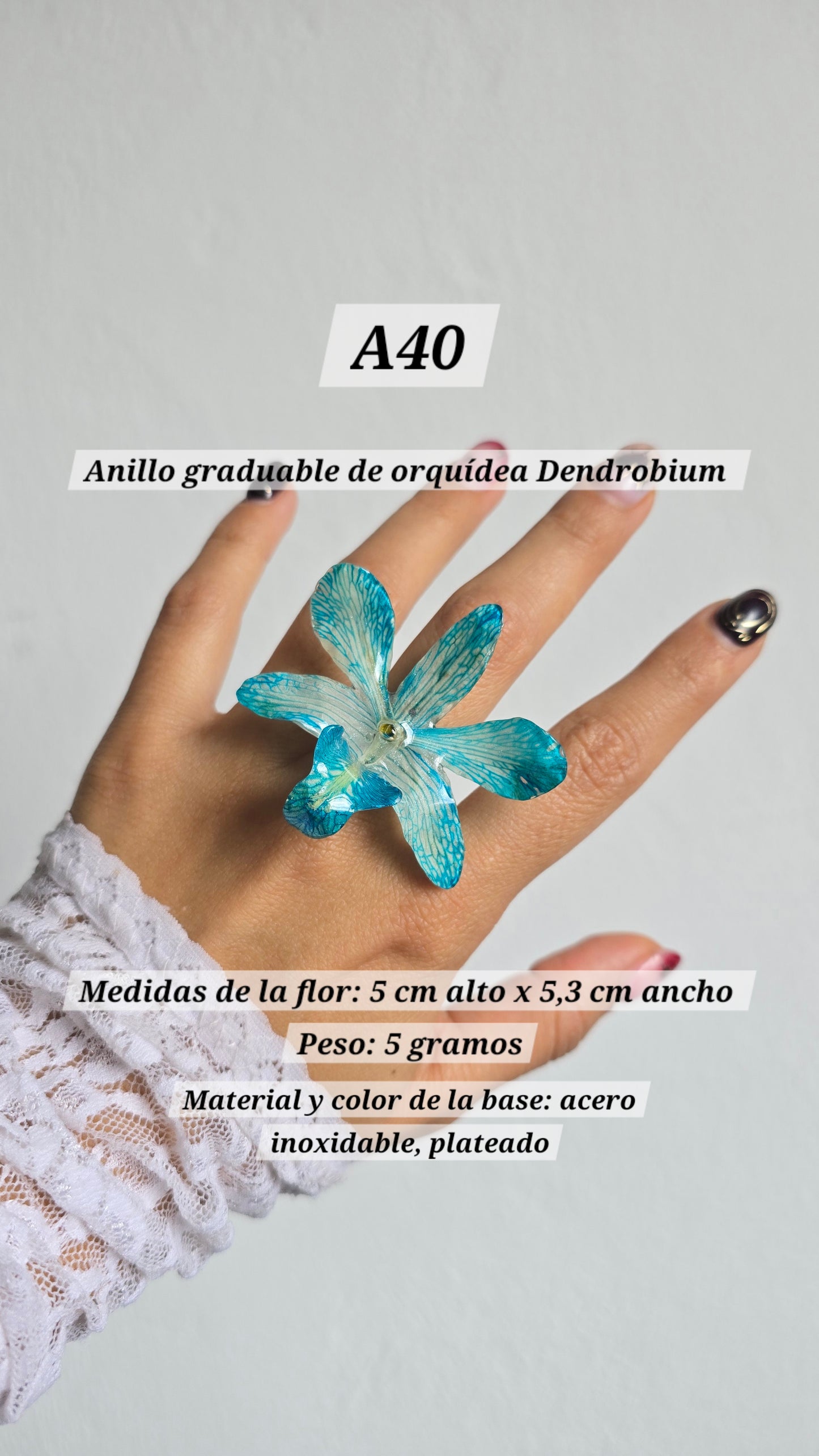 Anillos con orquídeas