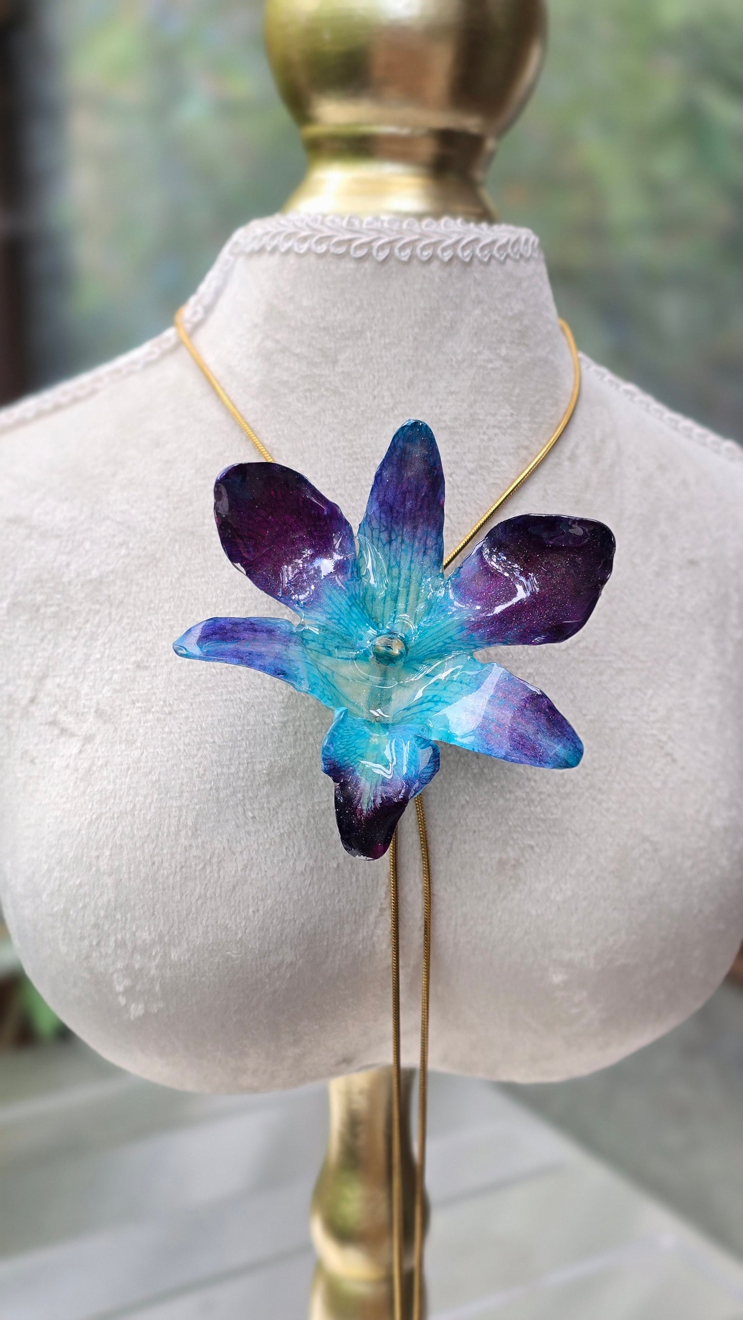 Collar Aveline de orquídea Dendrobium - D7