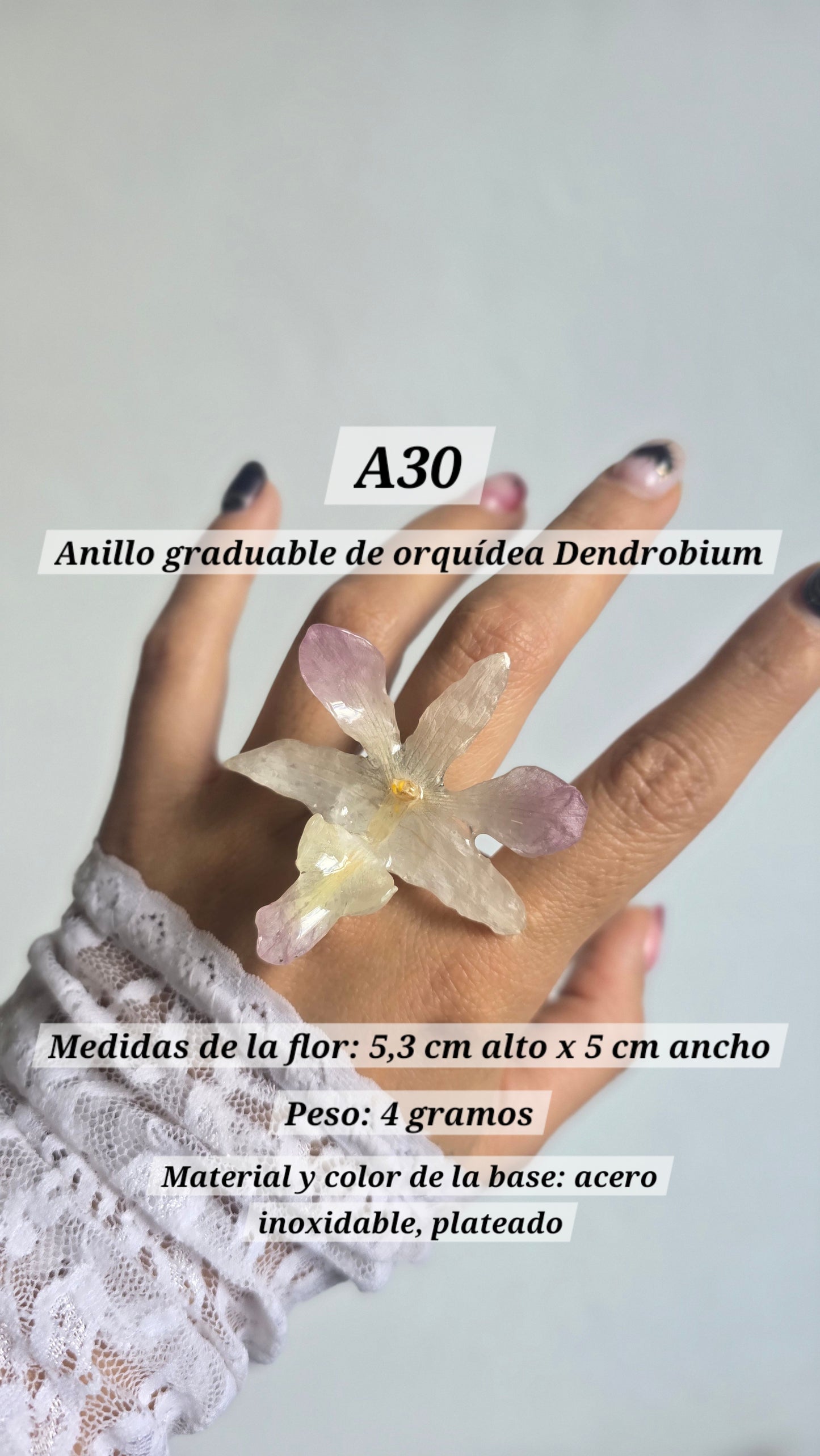 Anillos con orquídeas