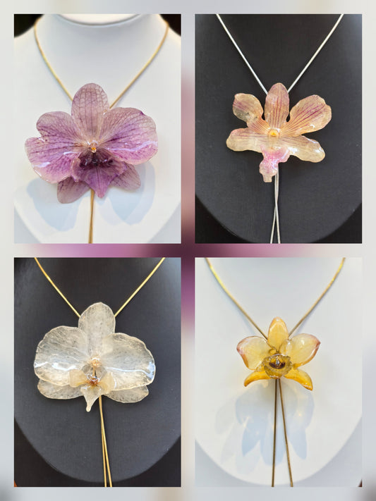 Collares con orquídeas