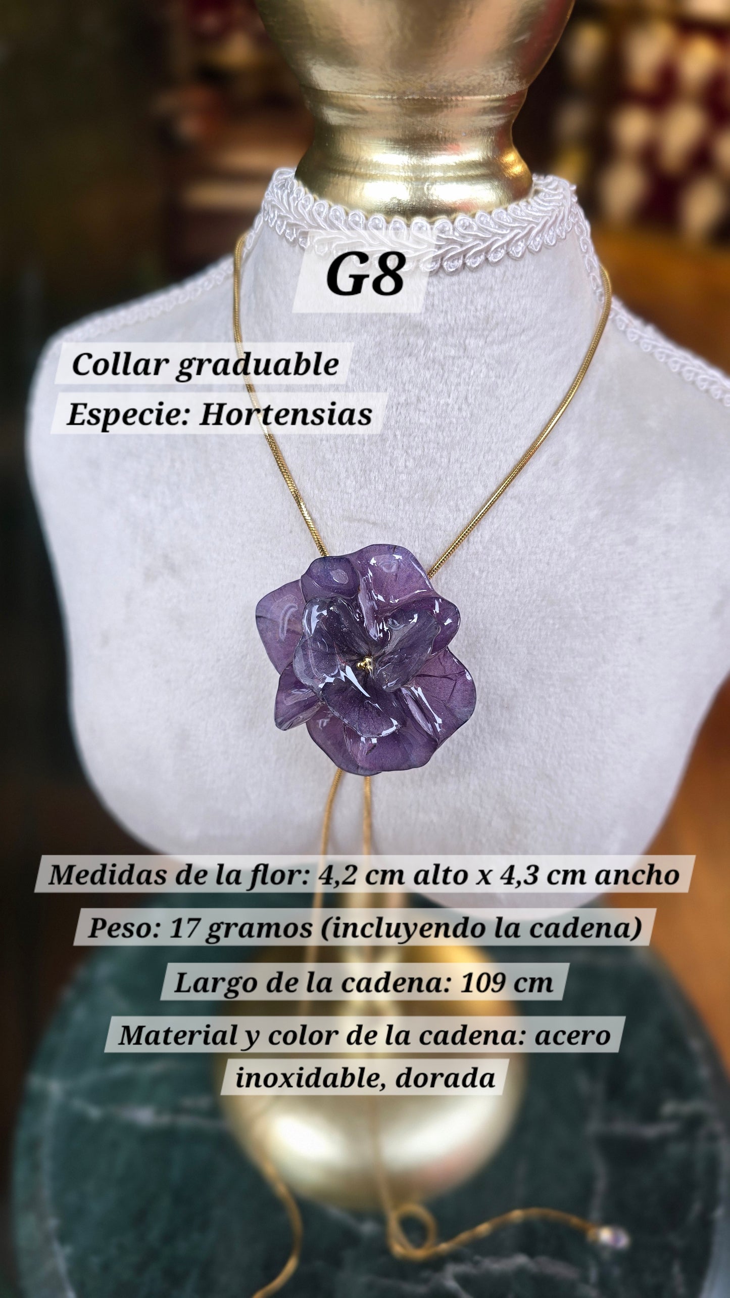 Collares con Hortensias
