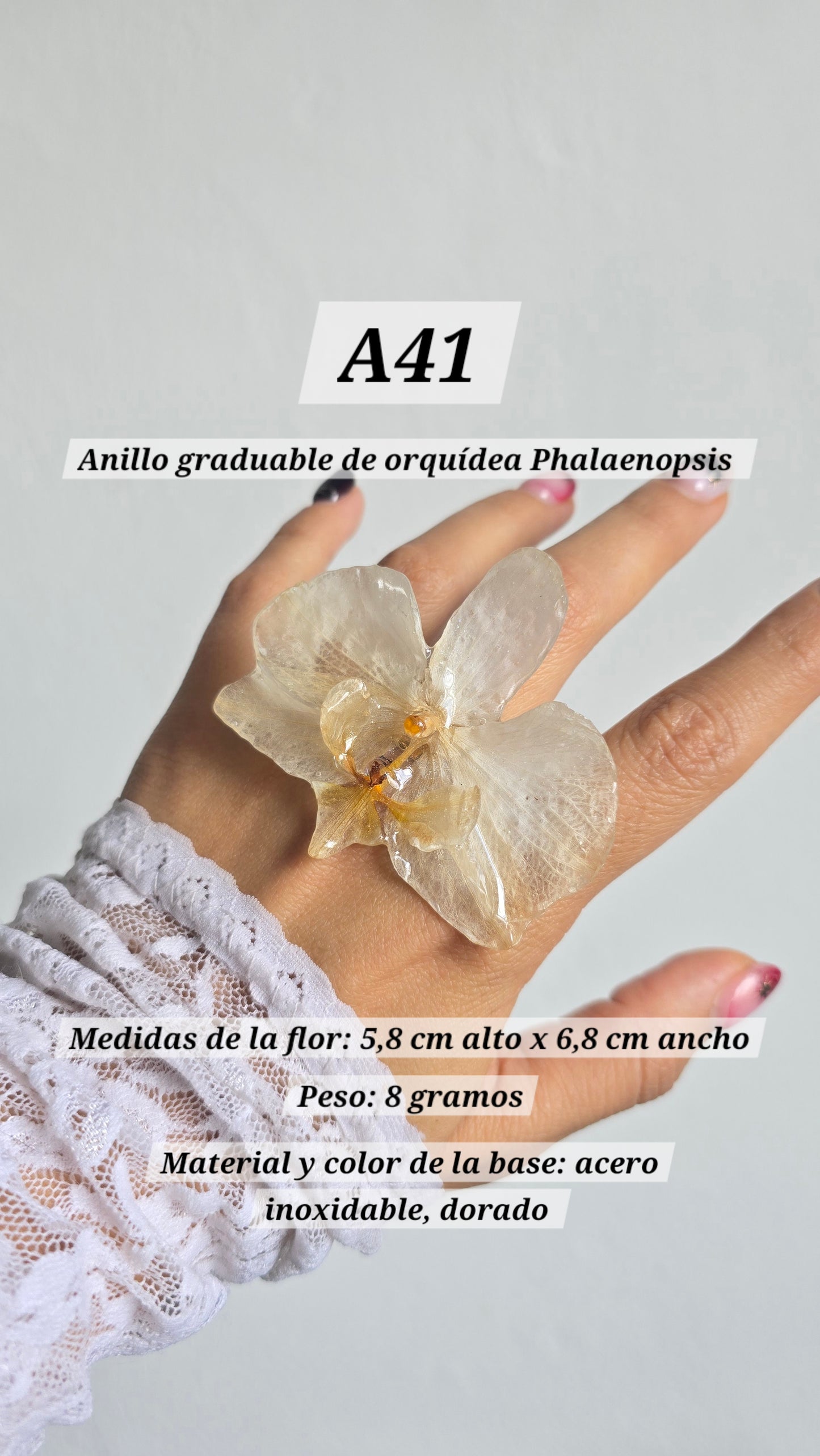 Anillos con orquídeas