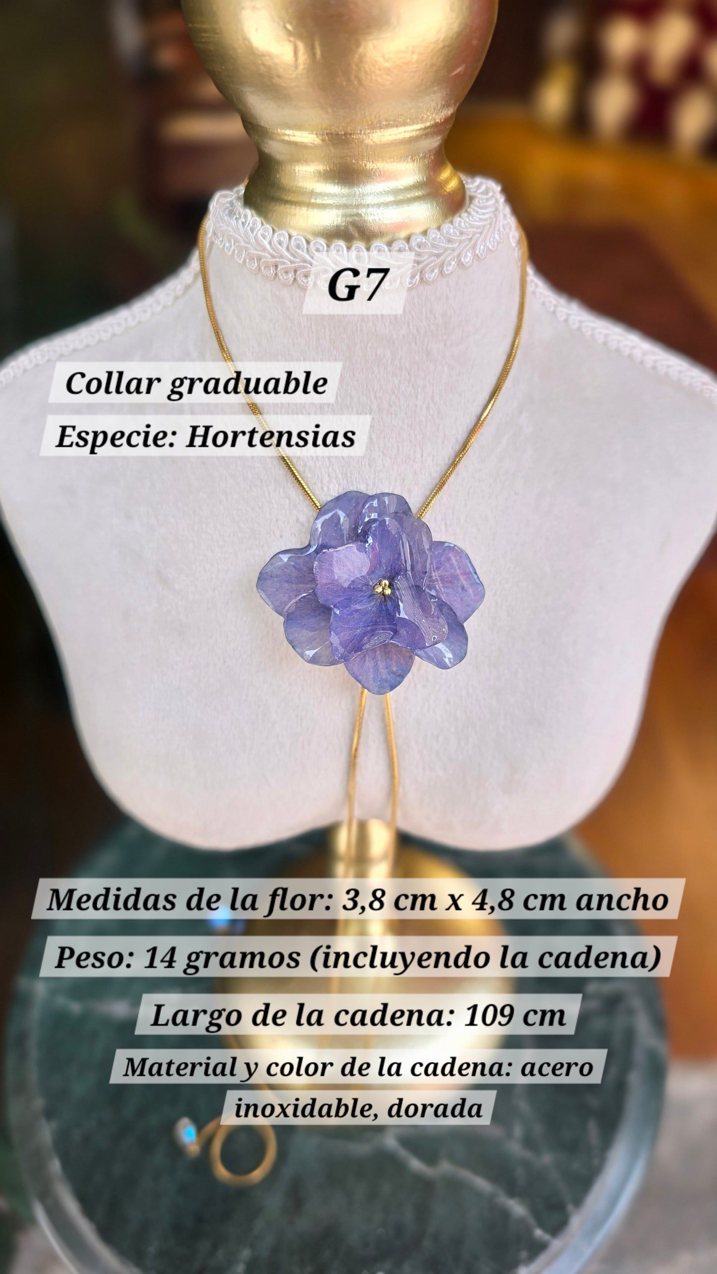 Collares con Hortensias