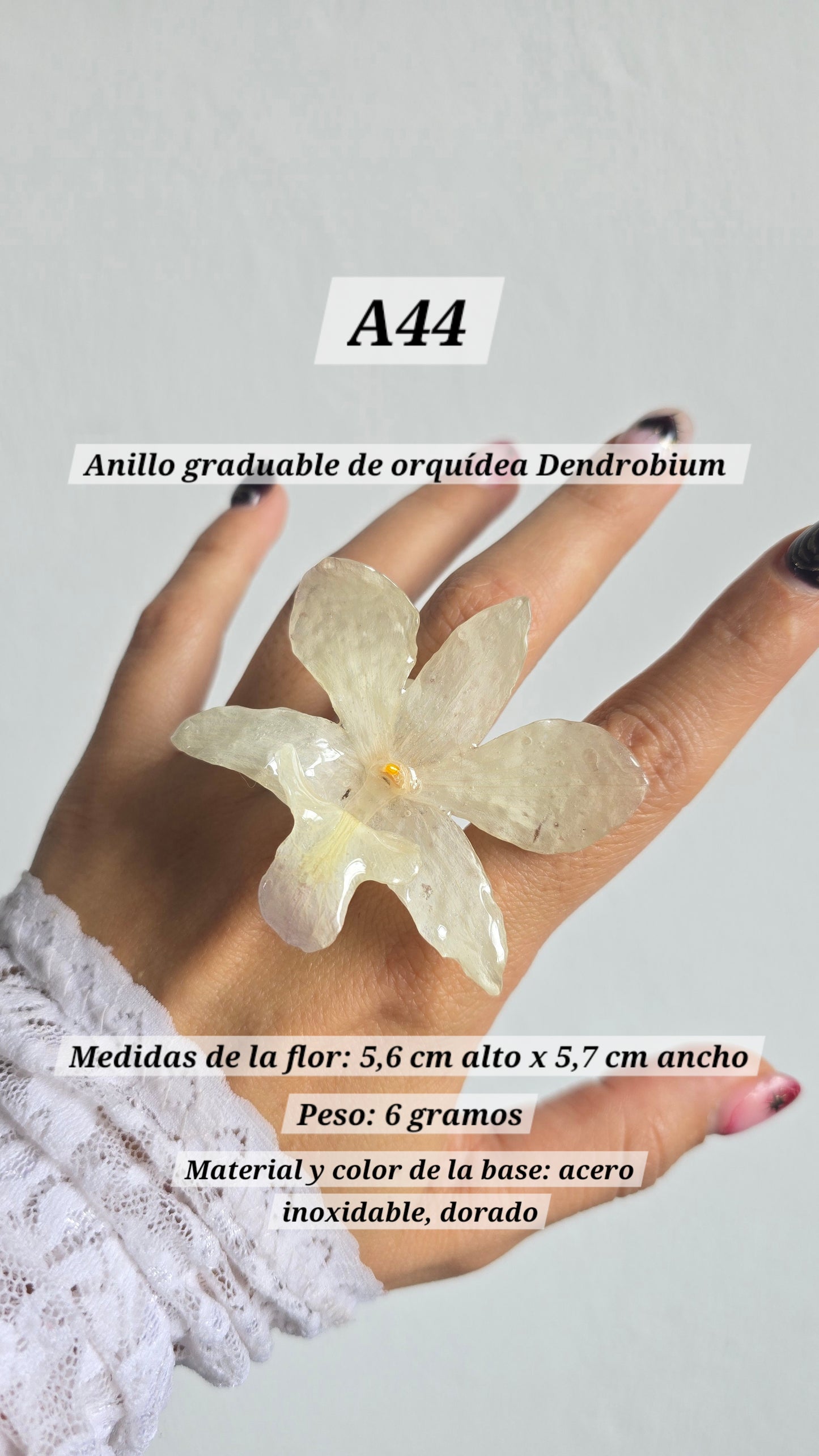 Anillos con orquídeas