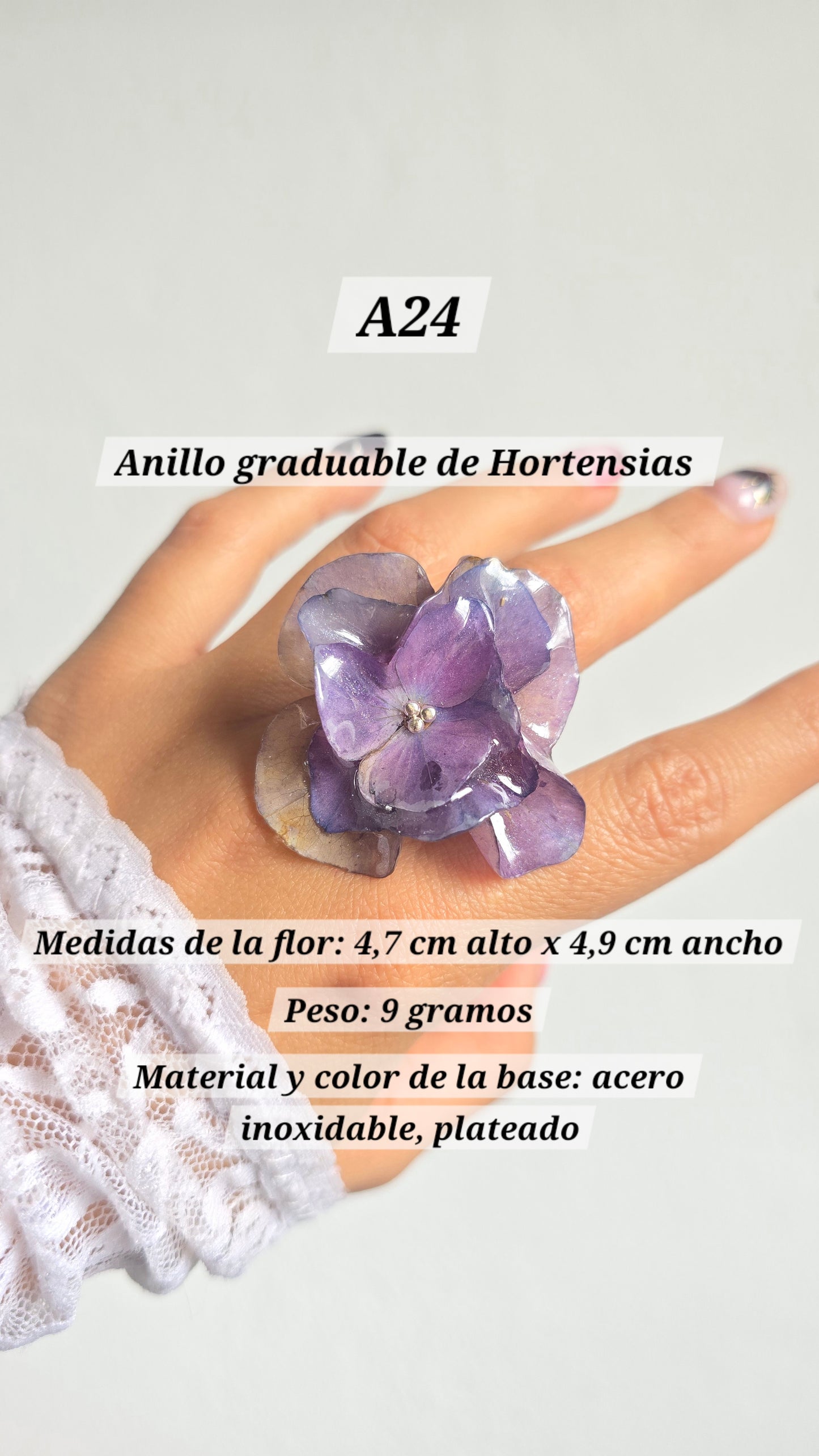 Anillos con Hortensias