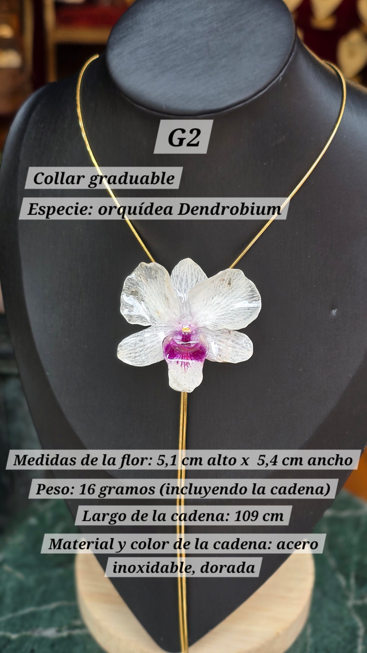 Collares con orquídeas