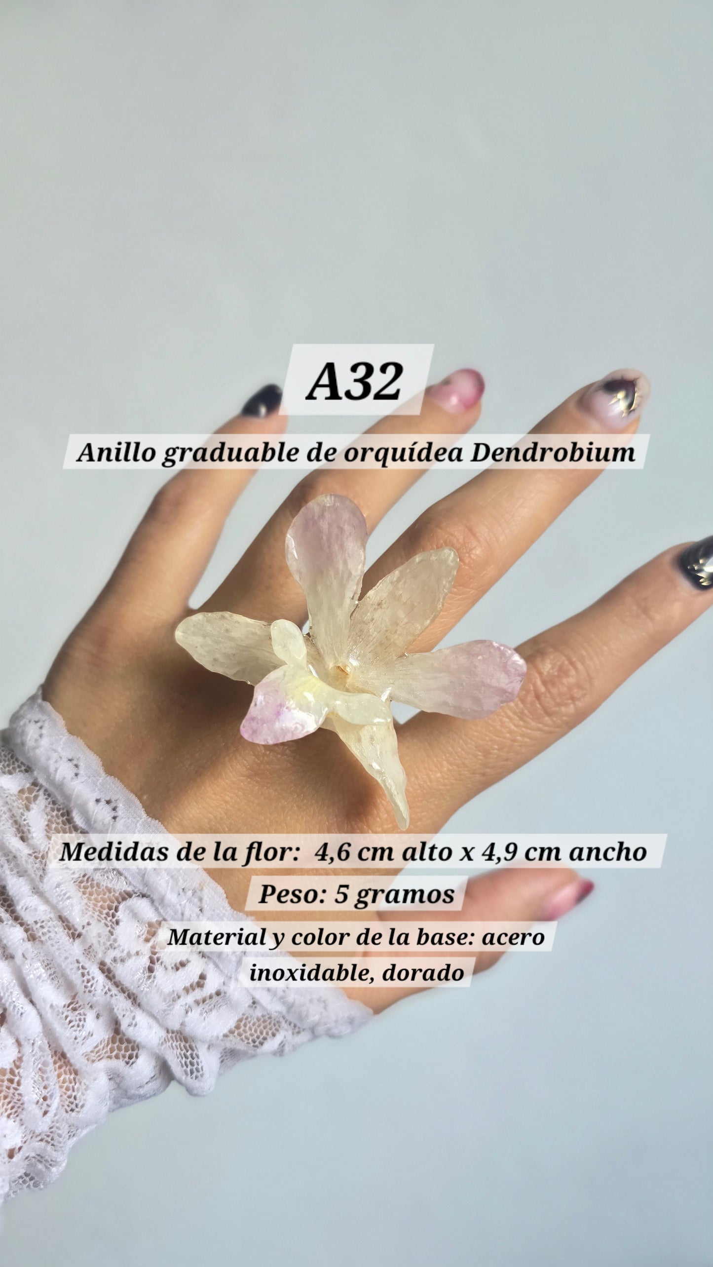 Anillos con orquídeas