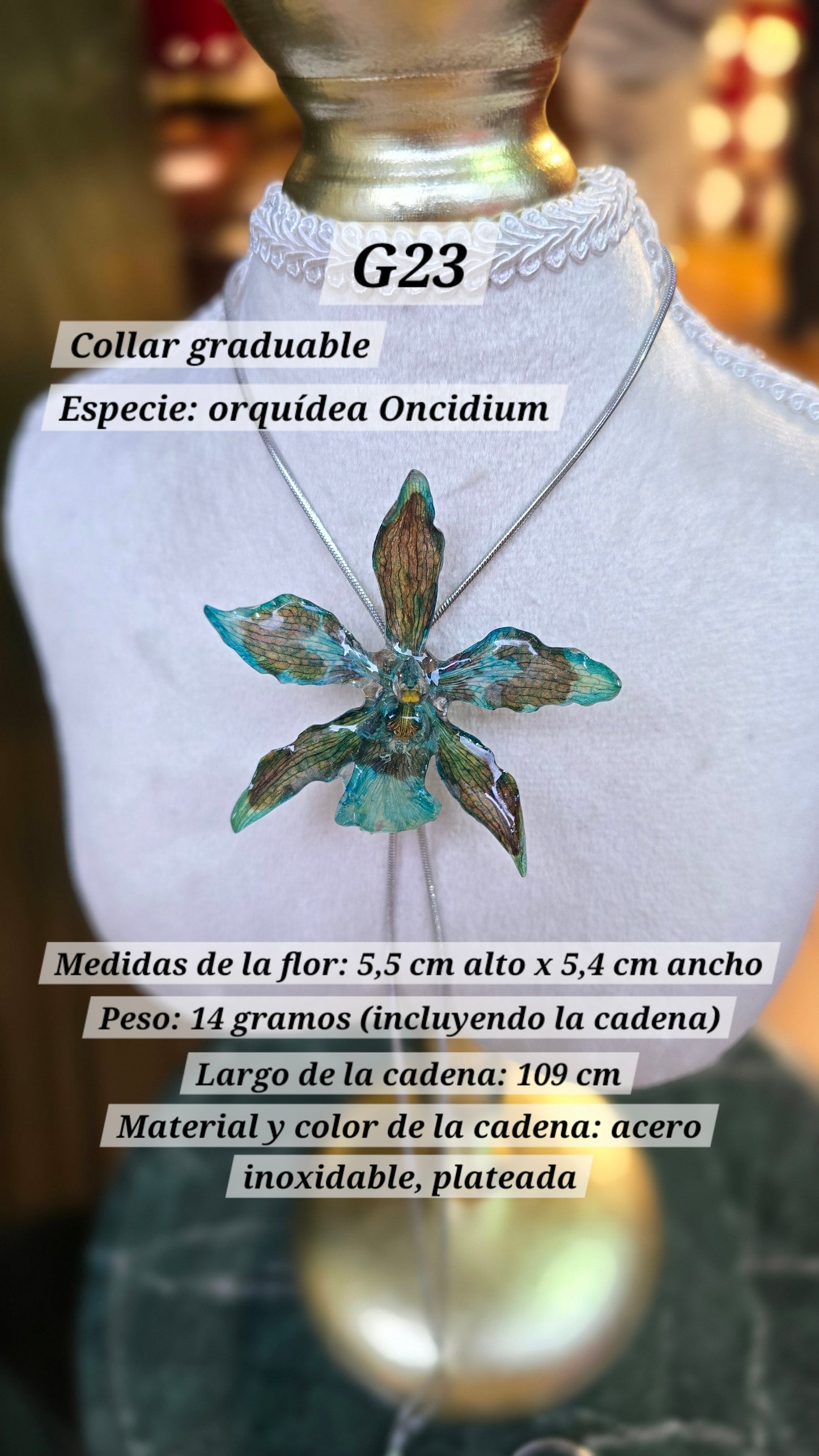 Collares con orquídeas