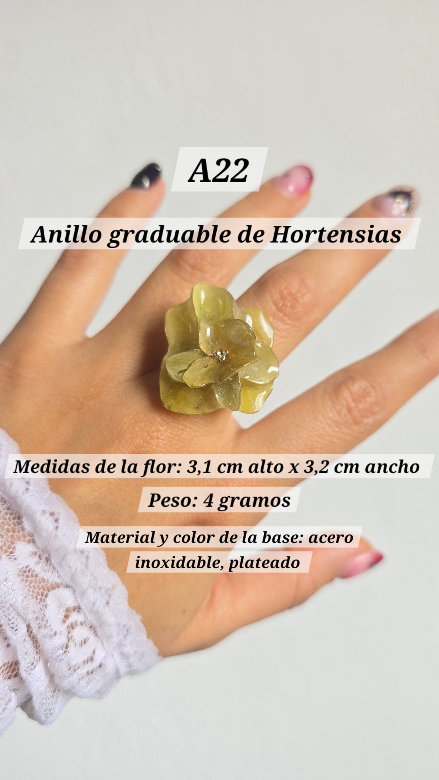 Anillos con Hortensias