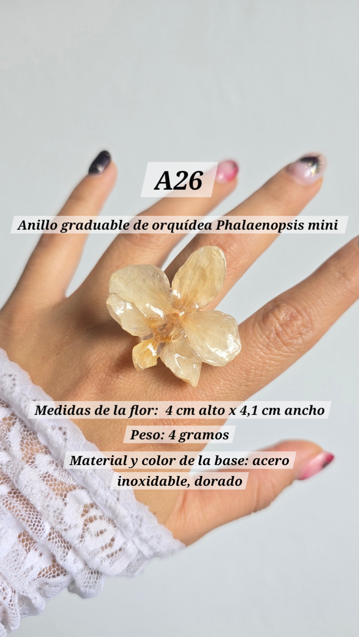Anillos con orquídeas