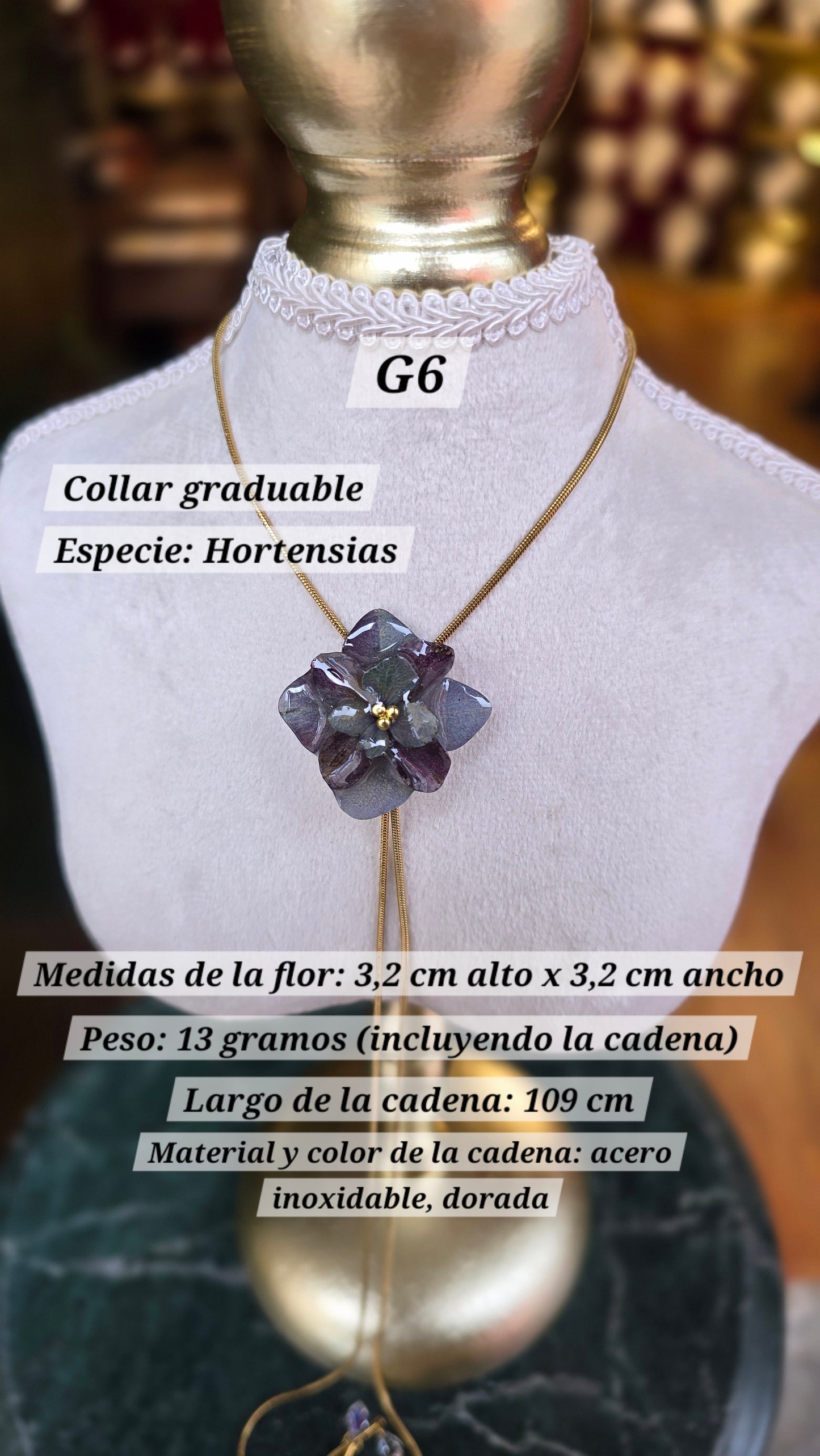 Collares con Hortensias