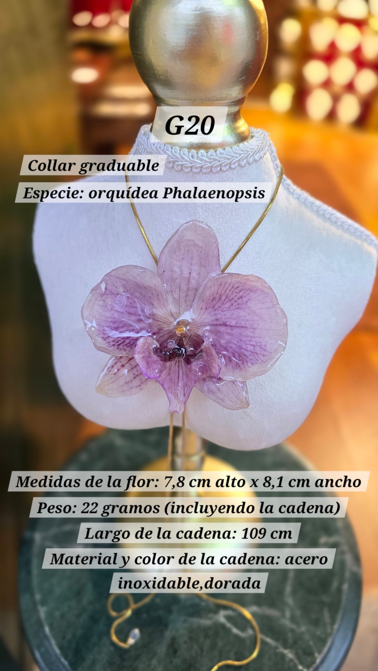 Colares con orquídeas