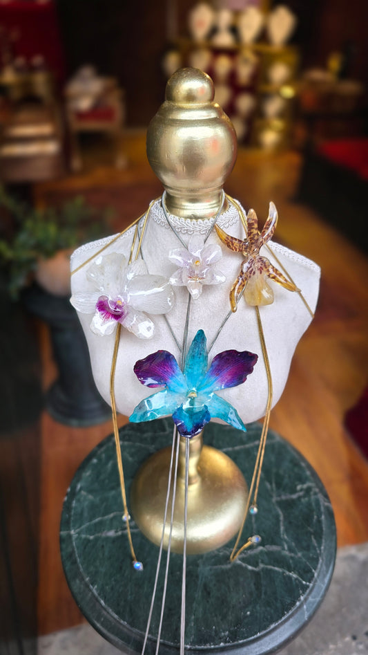 Collares con orquídeas