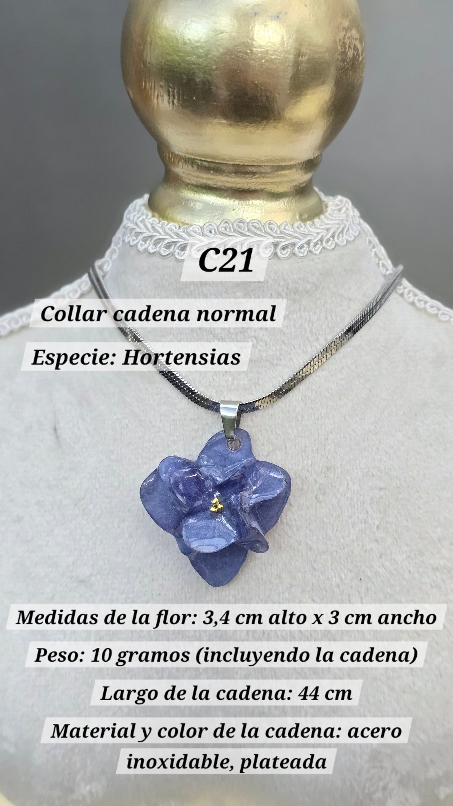 Collares con Hortensias