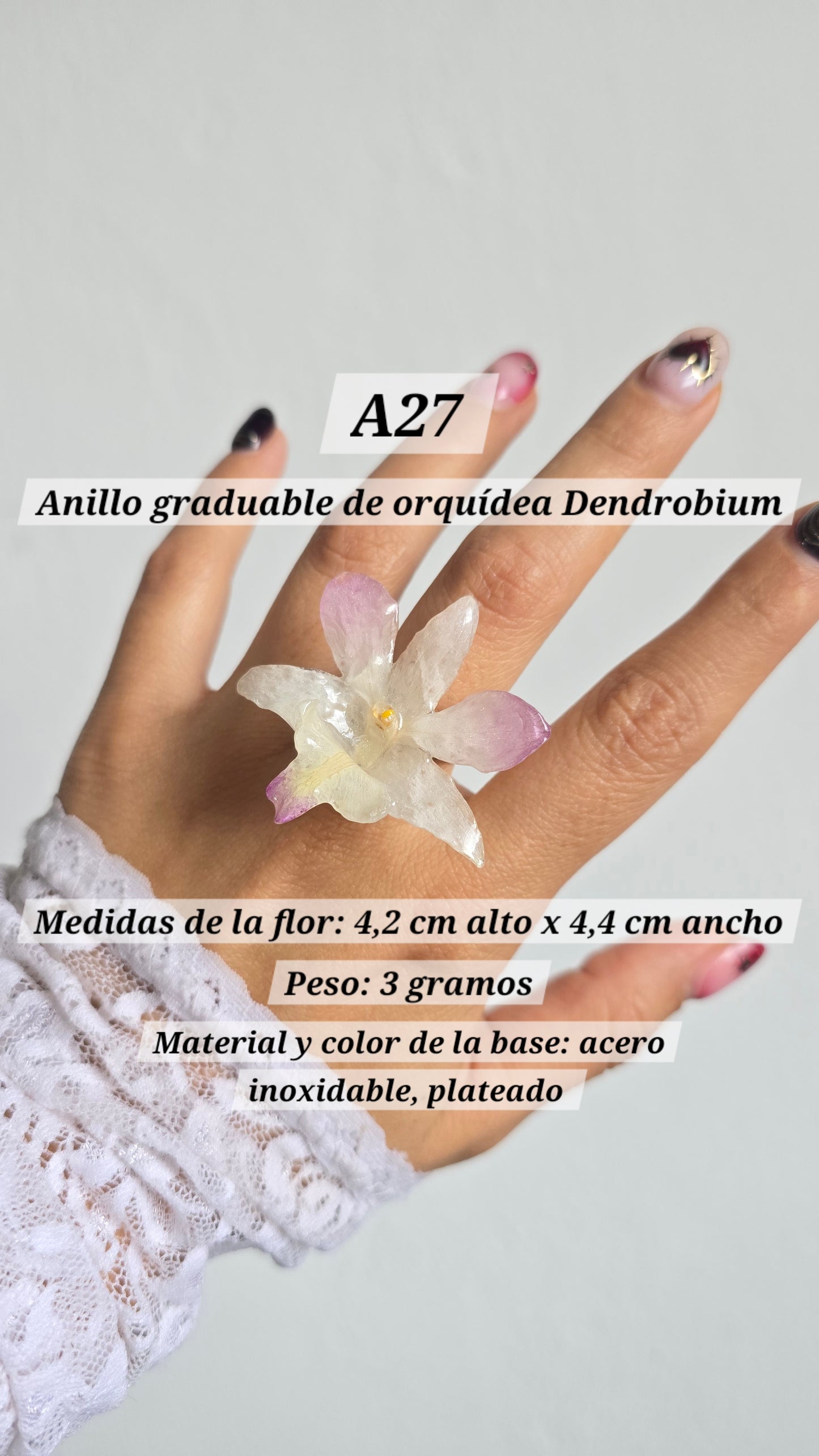 Anillos con orquídeas