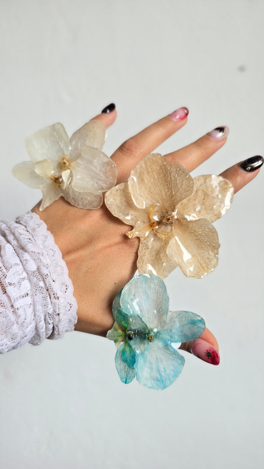 Anillos con orquídeas