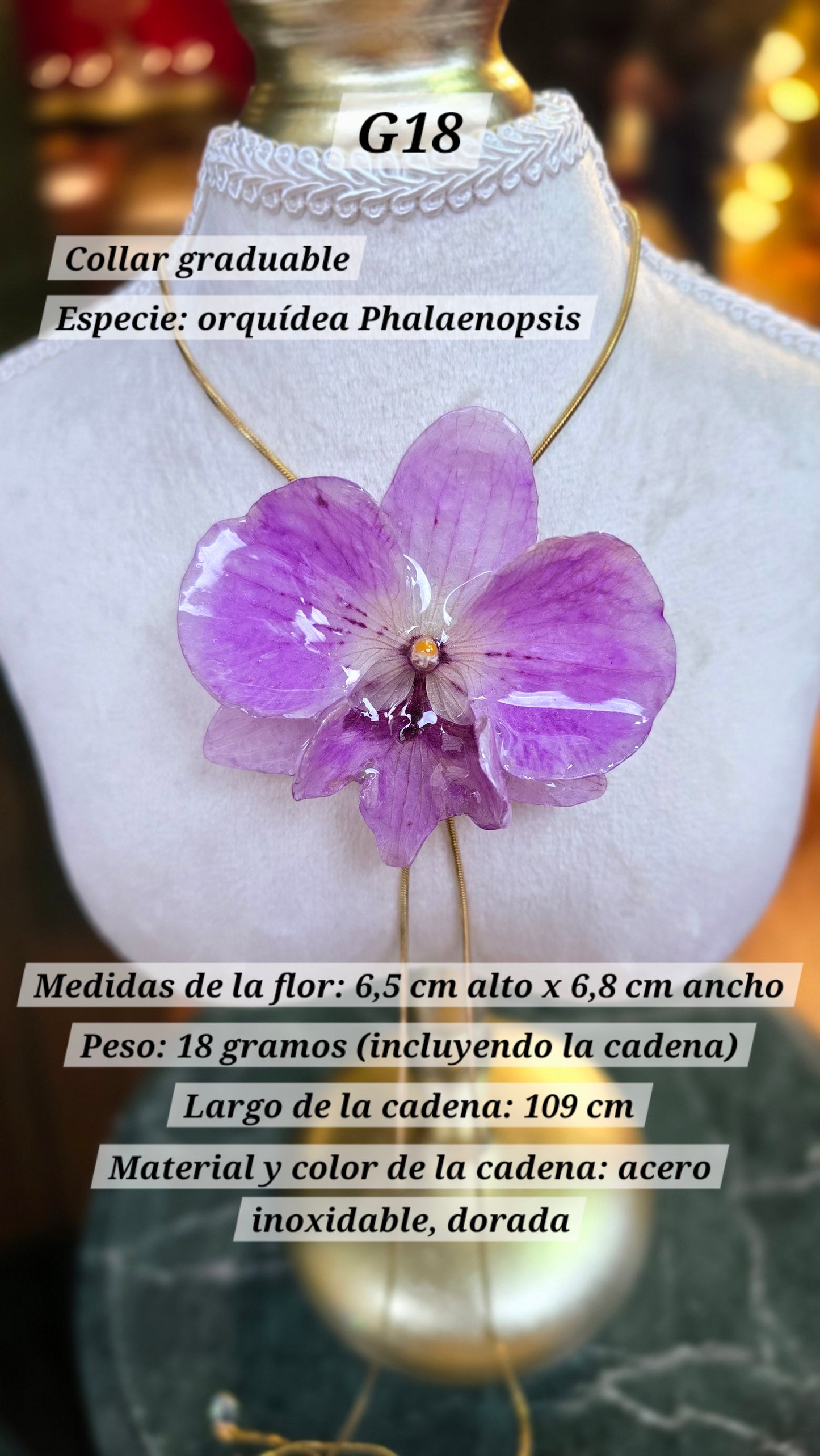 Collares con orquídeas
