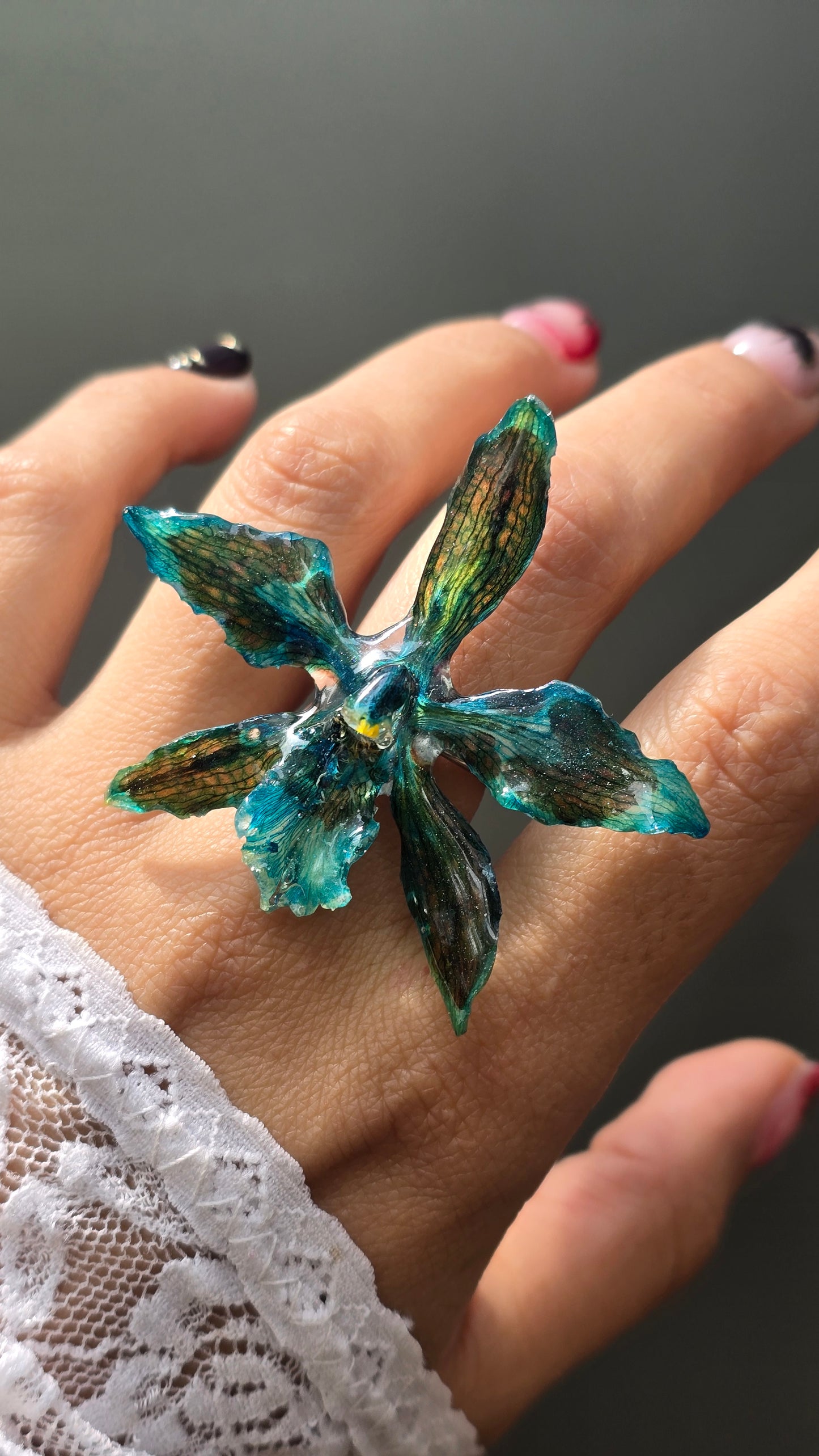 Anillo de orquídea Odontoglossum - D8
