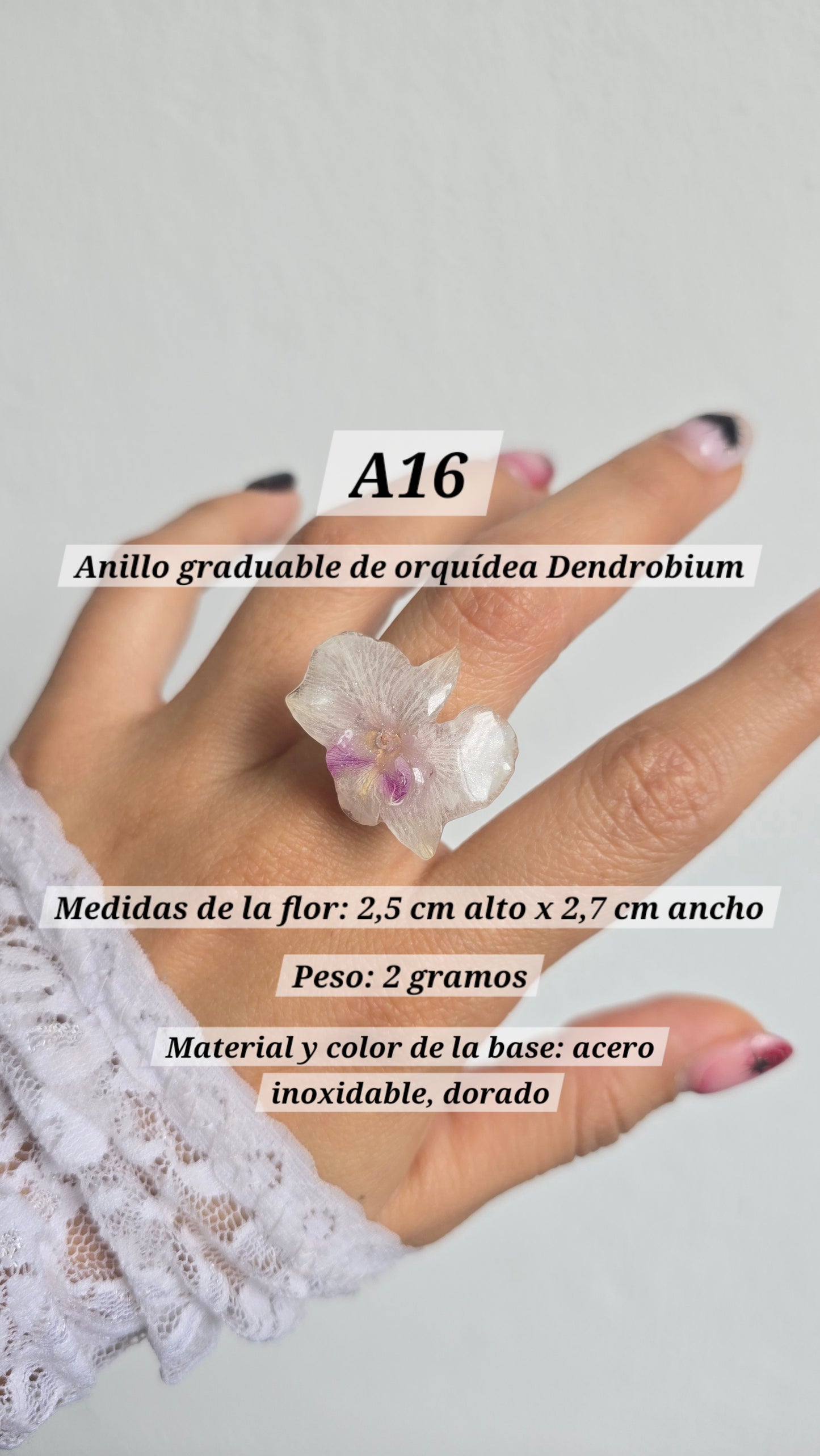 Anillos con orquídeas