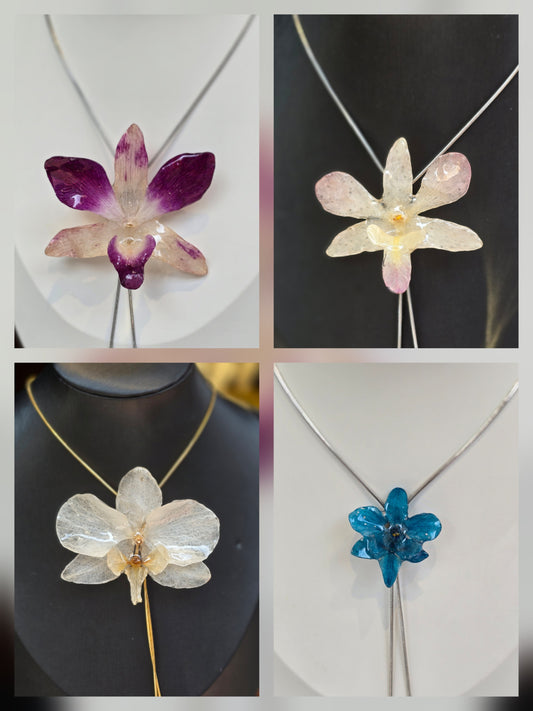 Collares con orquídeas