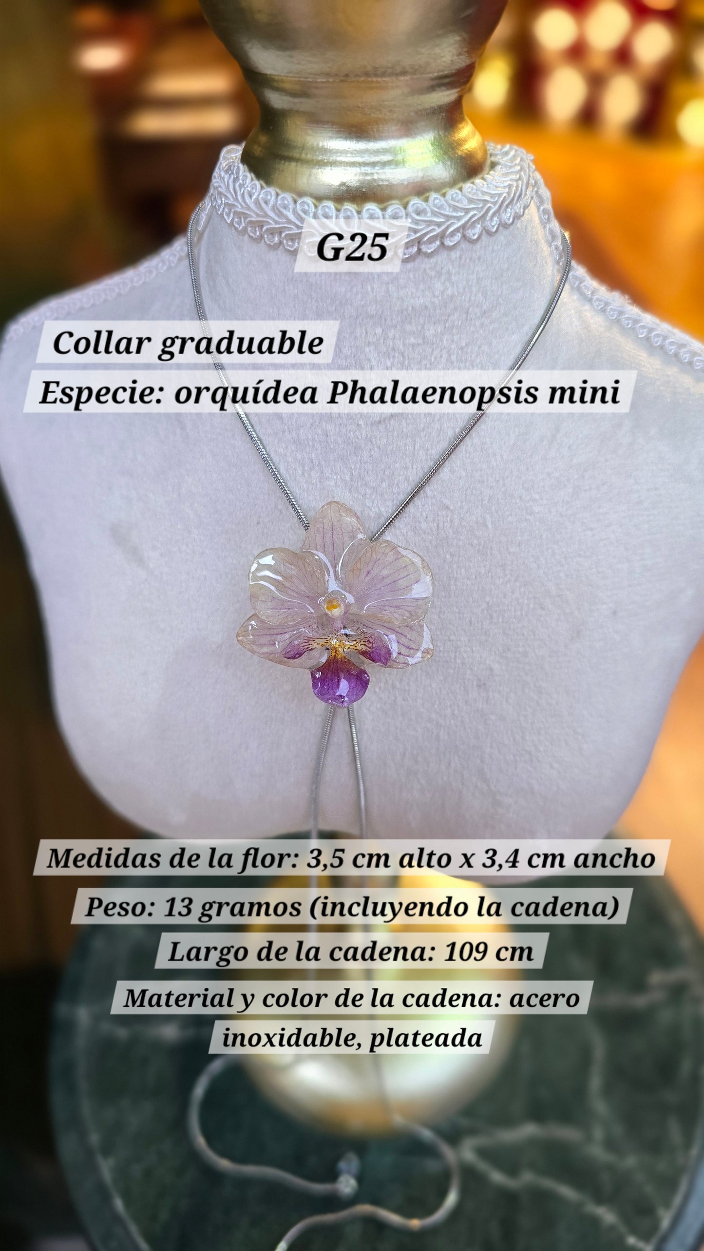 Collares con orquídeas
