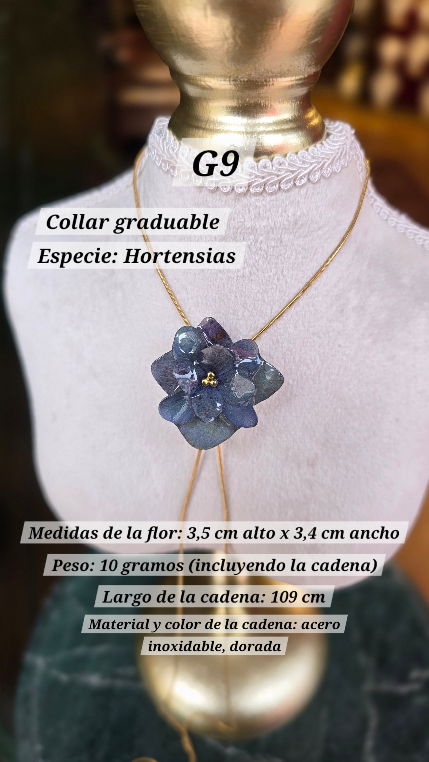 Collares con Hortensias
