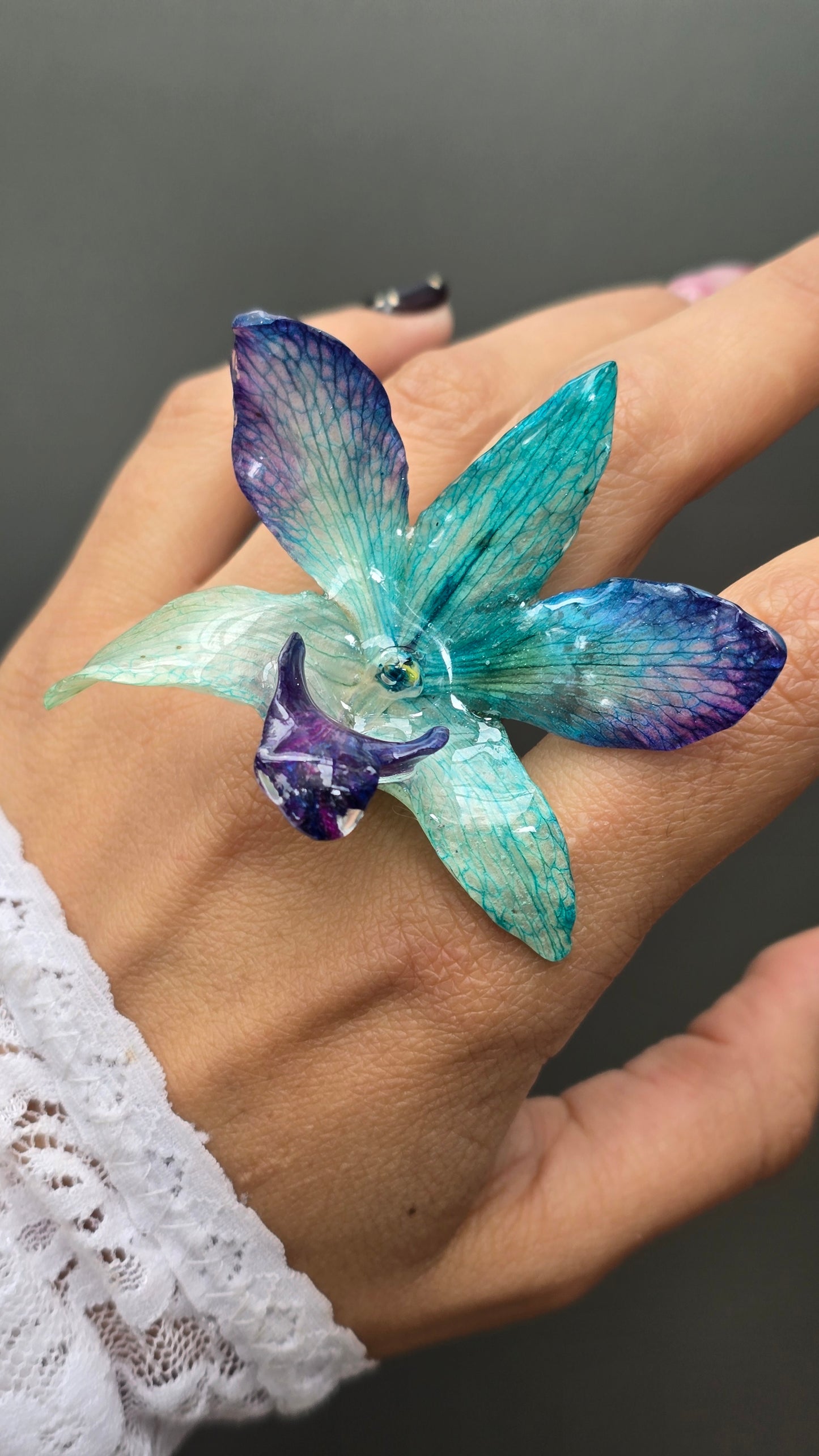 Anillo de orquídea Dendrobium - D13