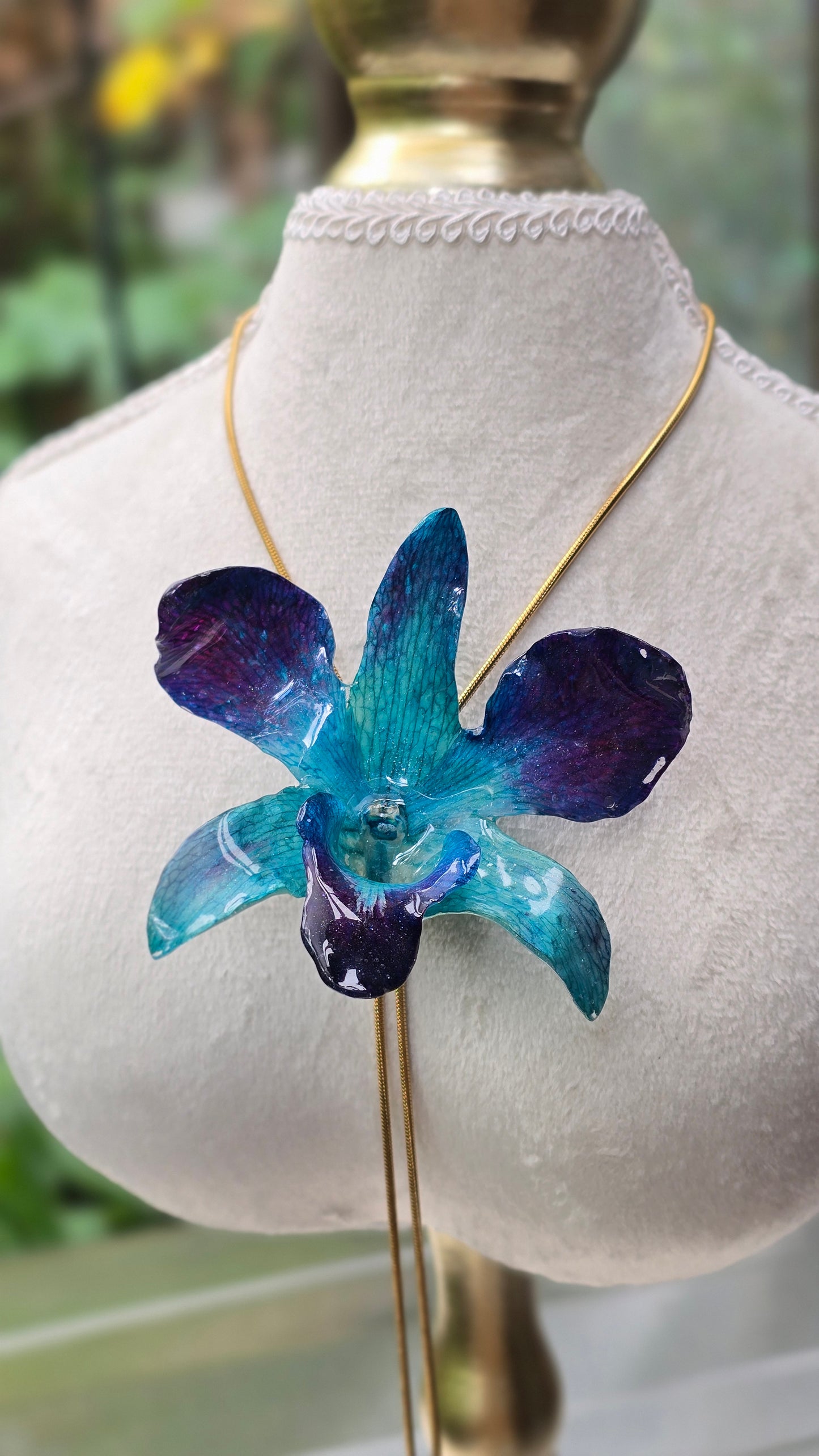 Collar Aveline de orquídea Dendrobium - D6