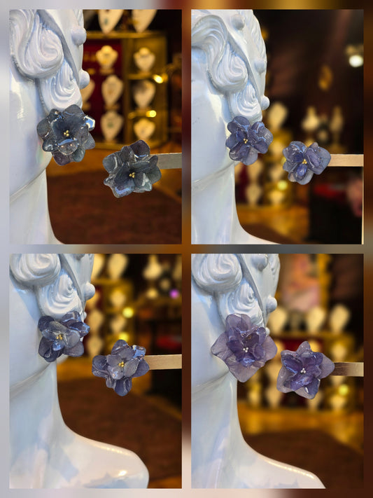 Aretes con Hortensias