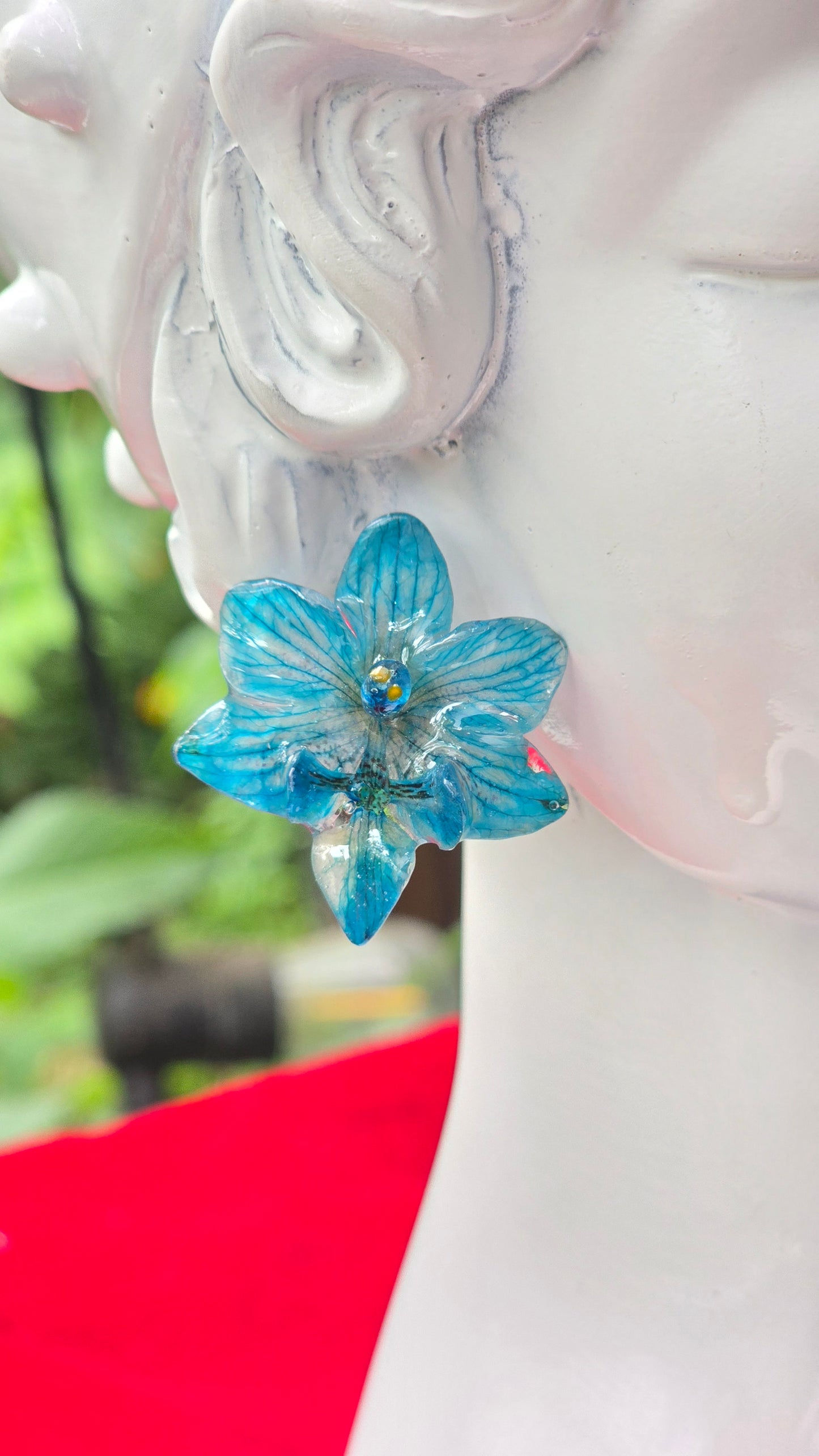 Aretes de orquídeas mini Phalaenopsis - D3