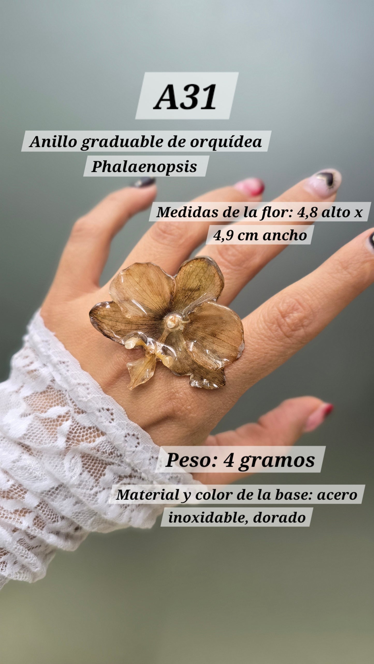 Anillos con orquídeas