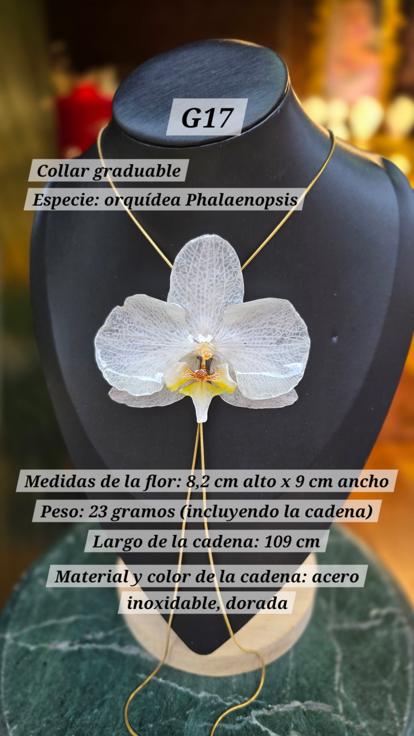 Collares con orquídeas