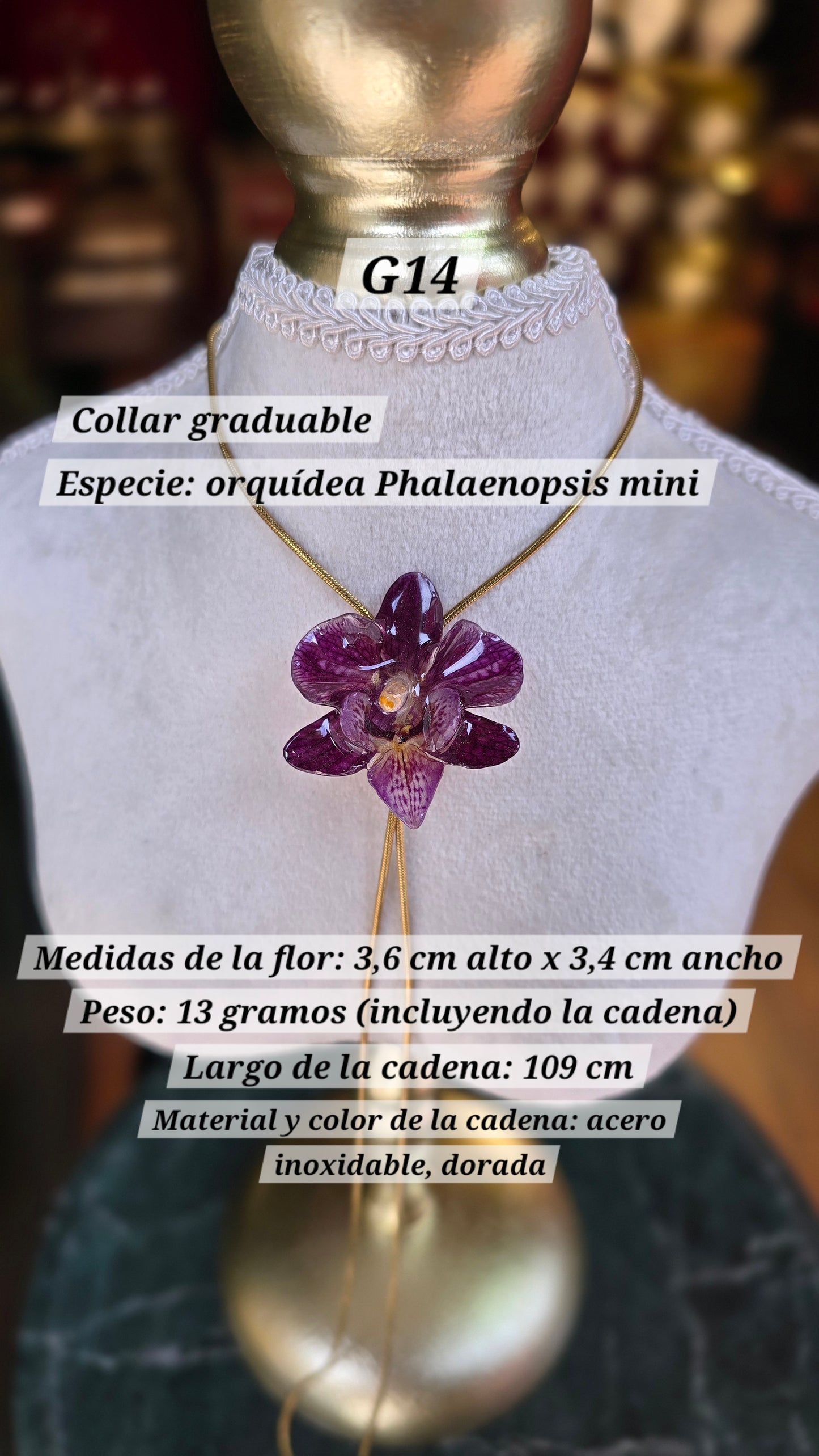 Collares con orquídeas