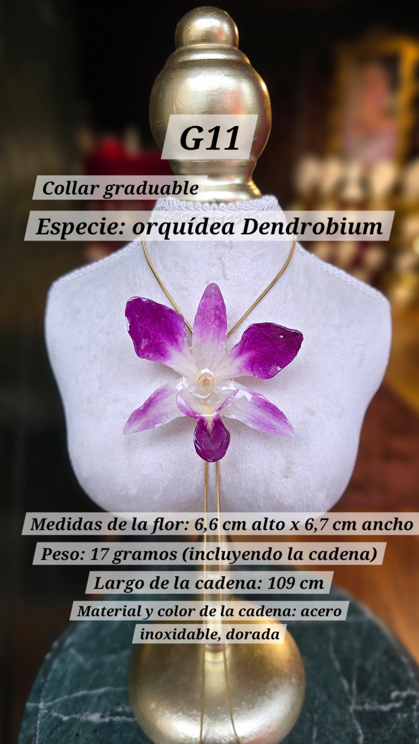 Collares con orquídeas