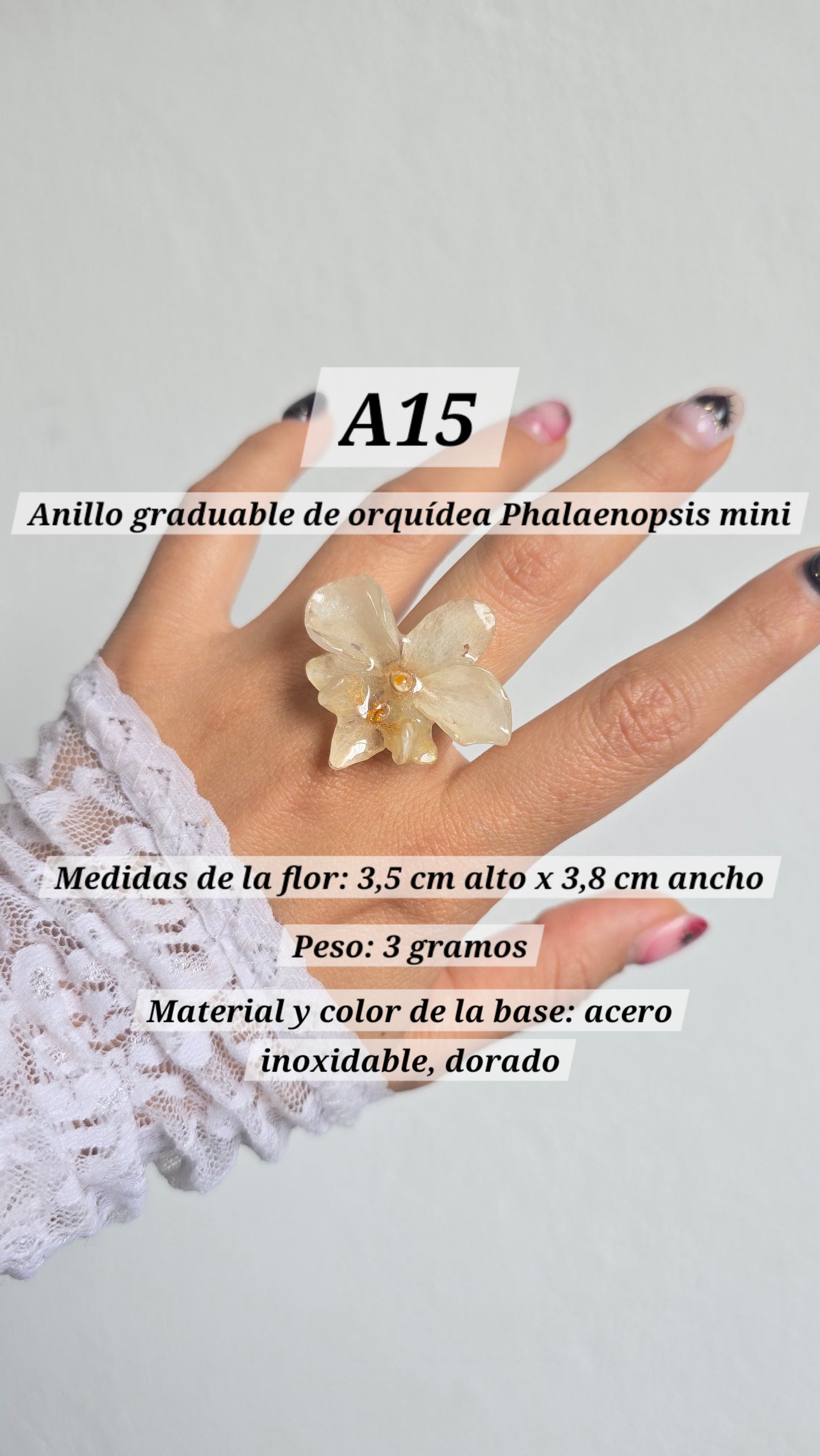 Anillos con orquídeas