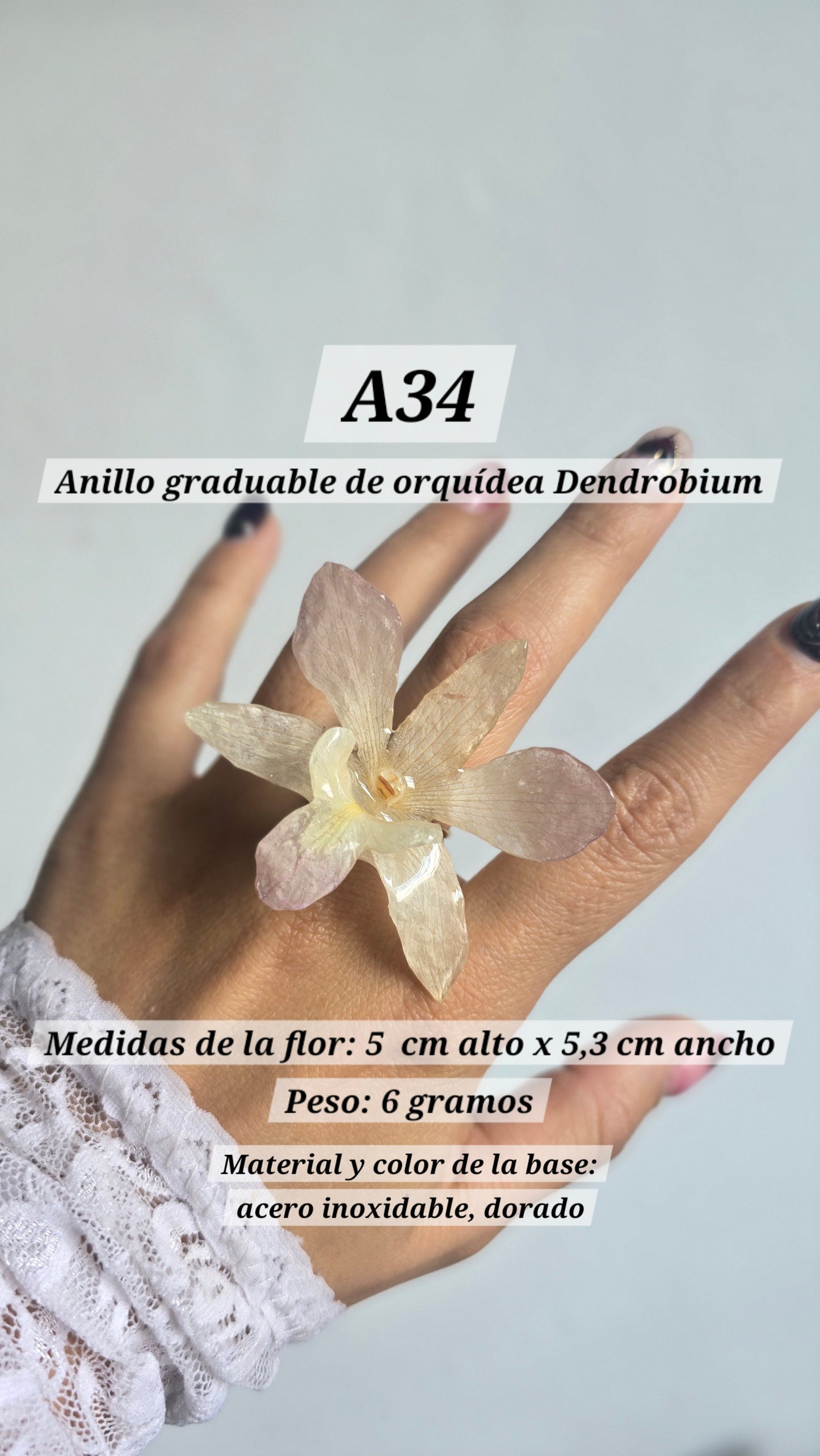 Anillos con orquídeas