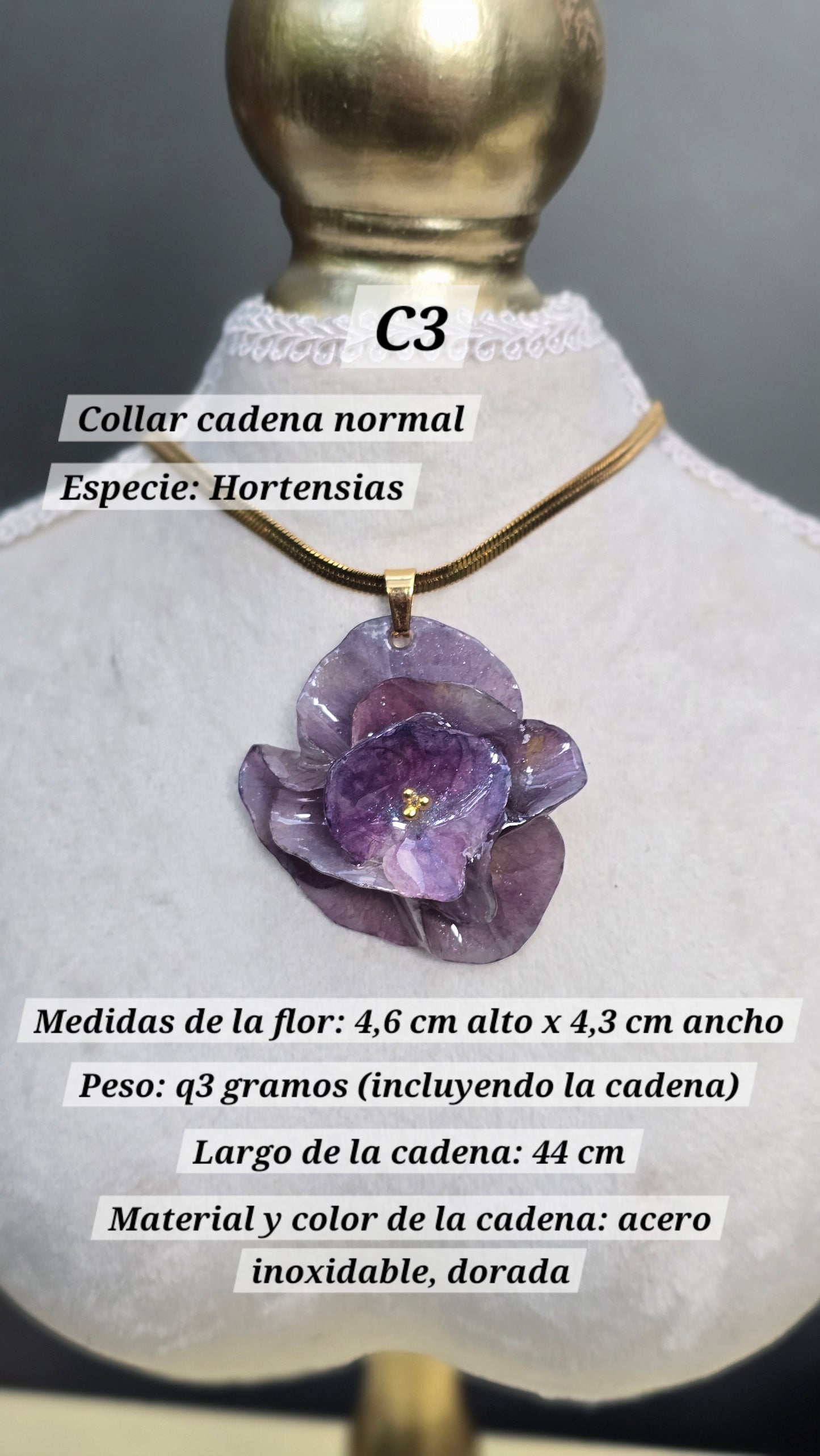 Collares con Hortensias