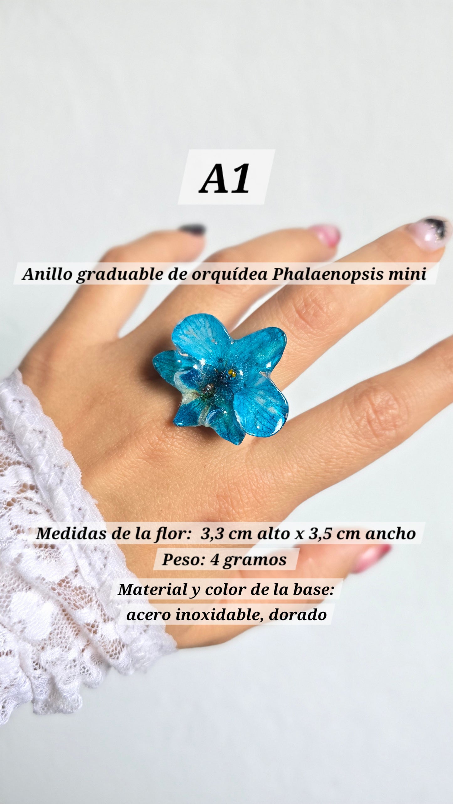 Anillos con orquídeas