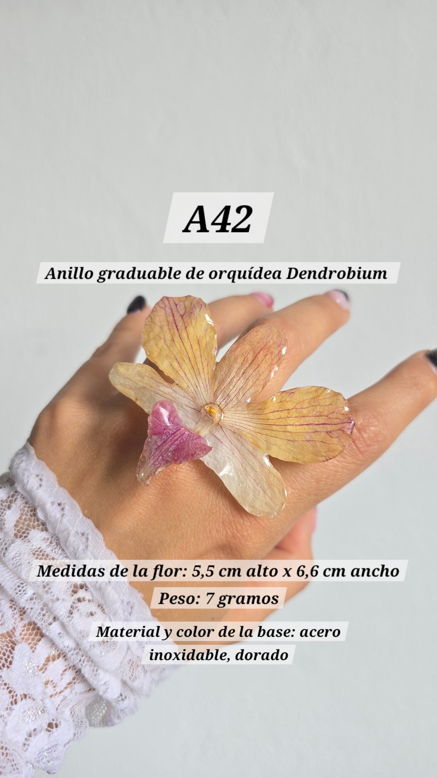 Anillos con orquídeas
